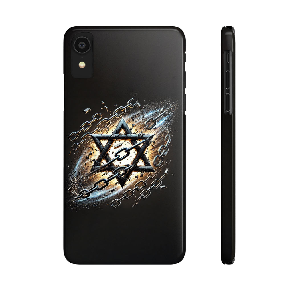 Galaxy Star of David Slim Phone Cases - American Zionist