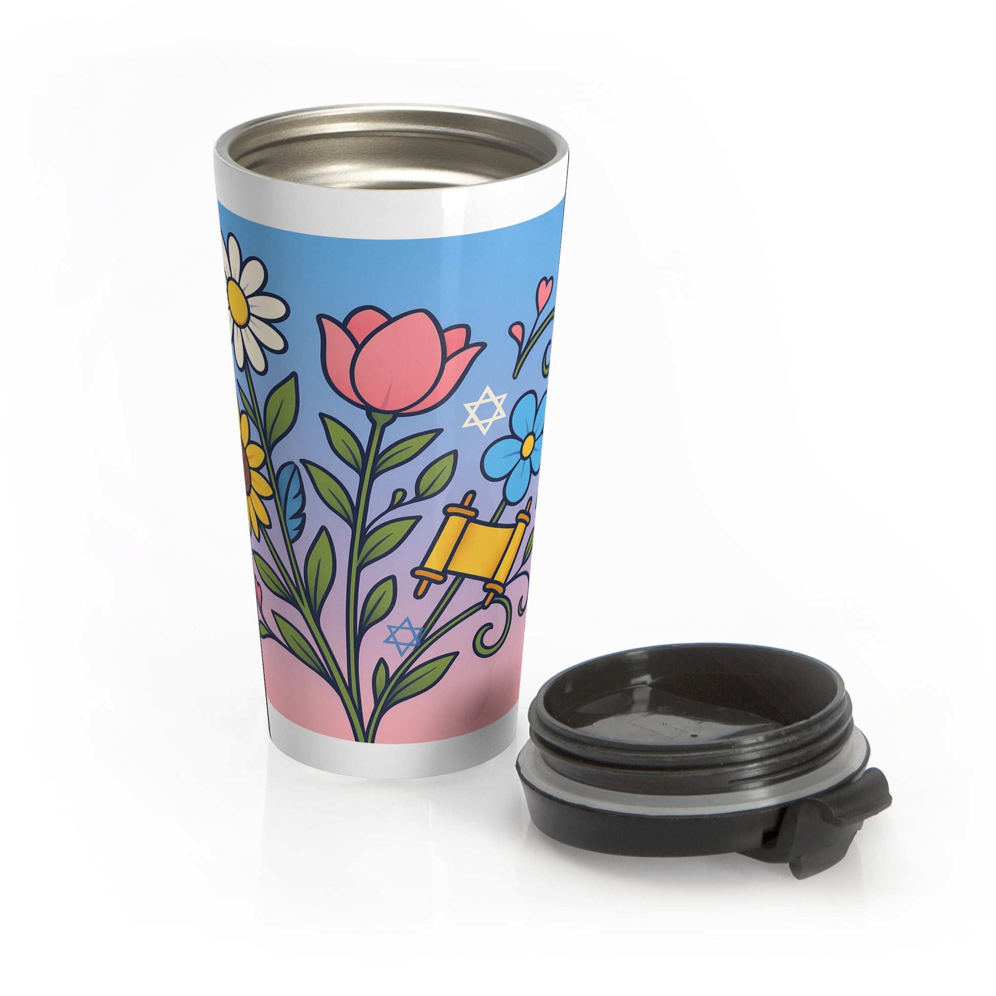 Flourish With Freedom Stainless Steel Travel Mug - American Zionist