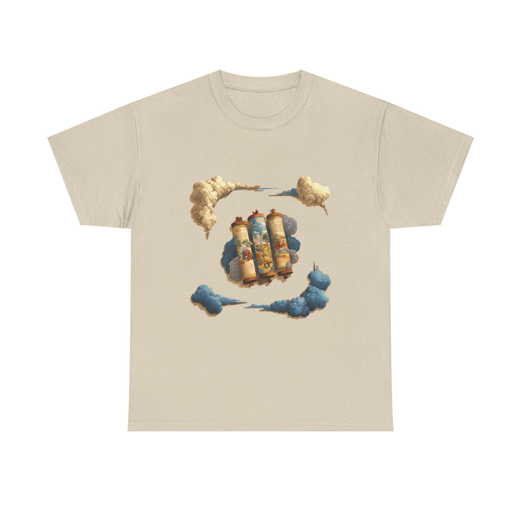 Cloudy Scroll of Moses Unisex Heavy Cotton Tee - American Zionist