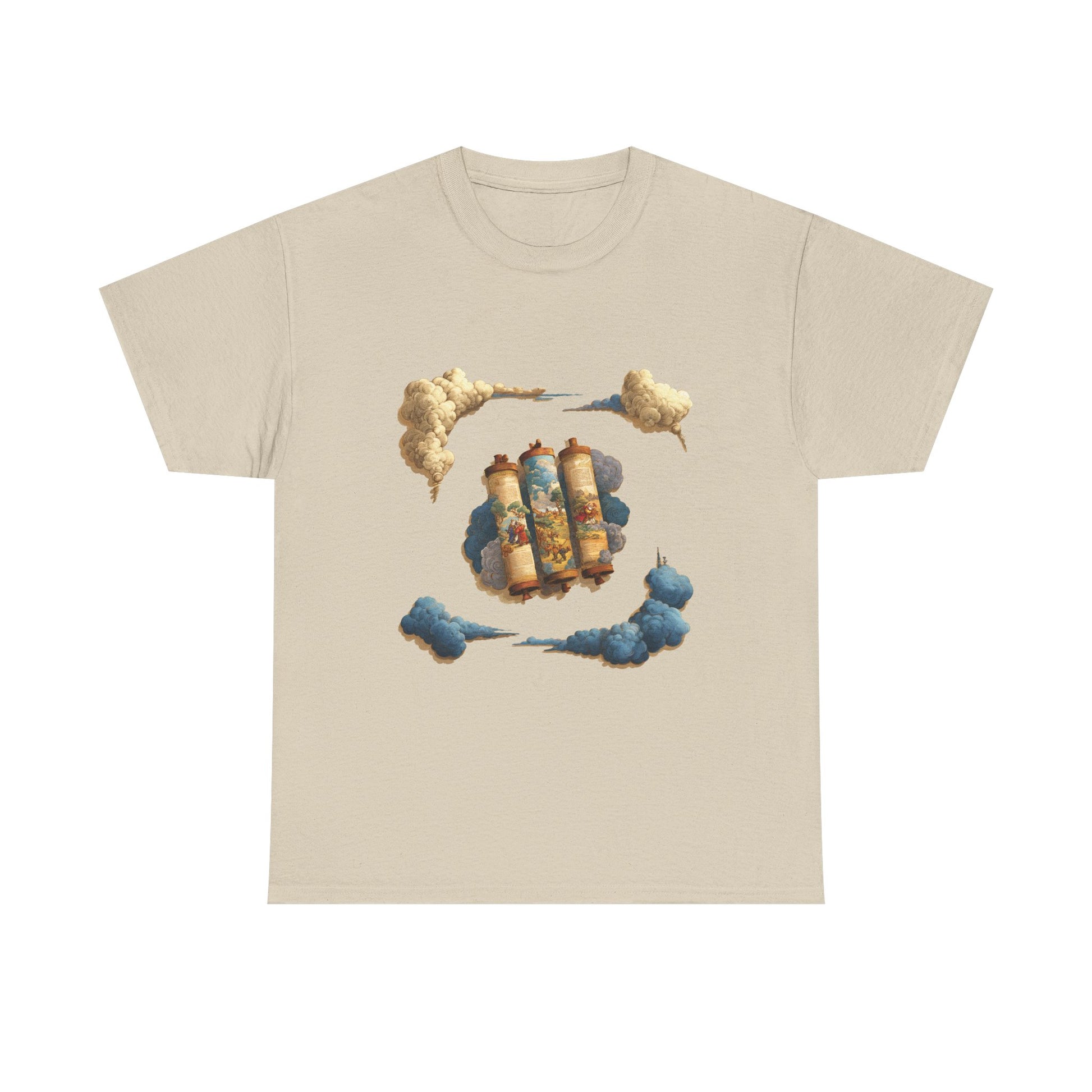 Cloudy Scroll of Moses Unisex Heavy Cotton Tee - American Zionist