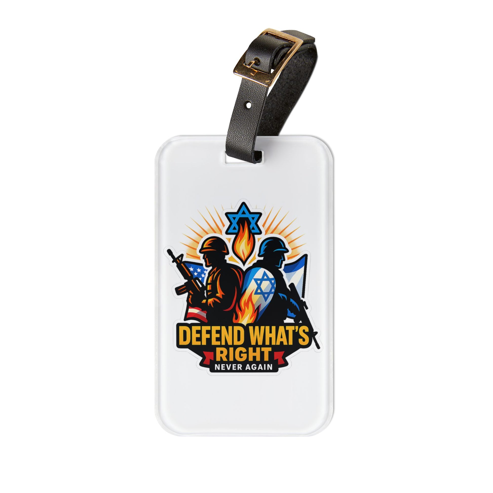 Defend What's Right Luggage Tag - American Zionist