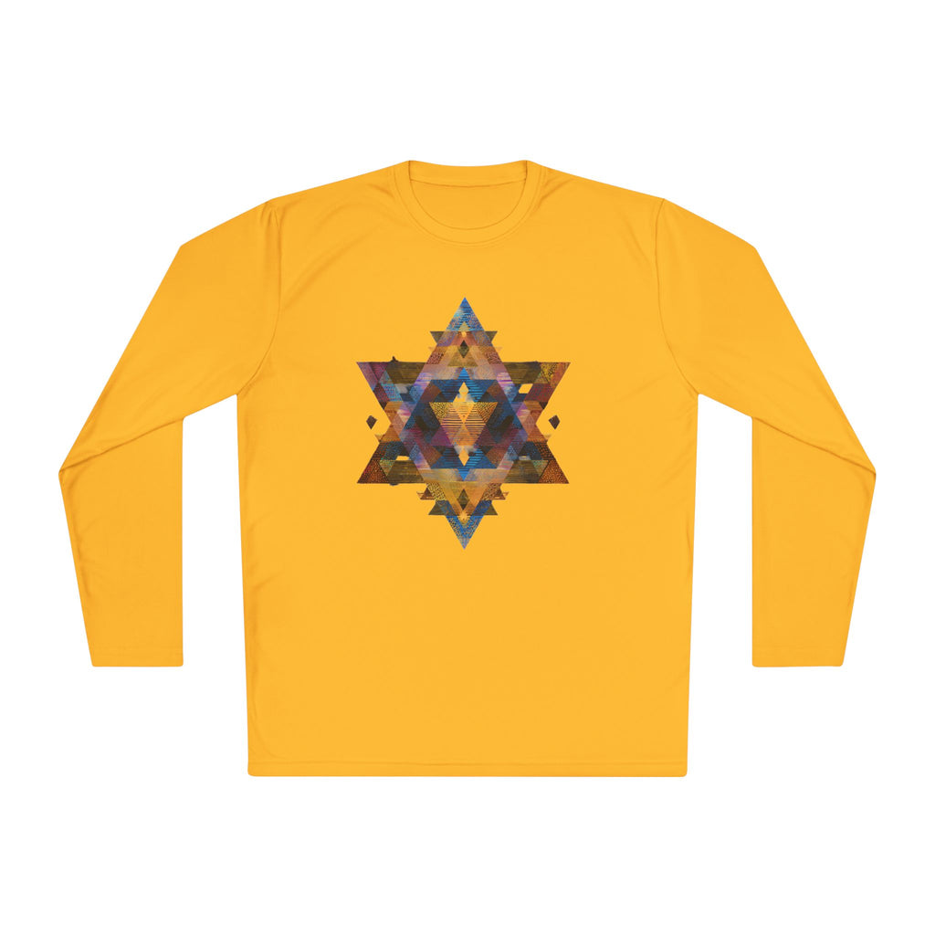 Star of David Geometric Unisex Lightweight Long Sleeve Tee - American Zionist