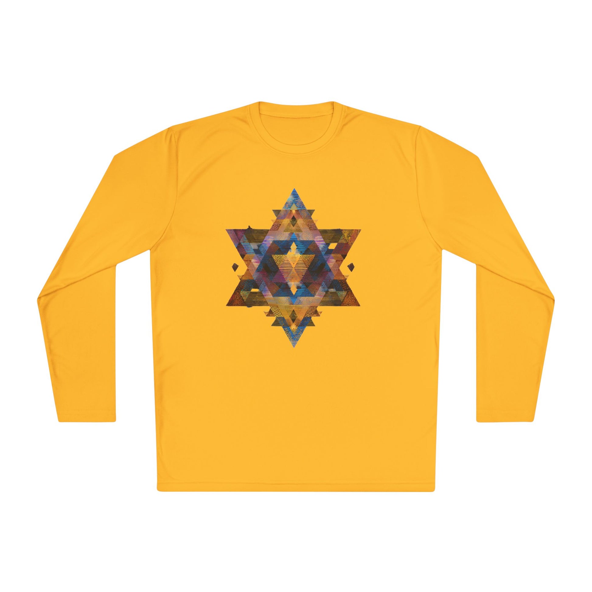 Star of David Geometric Unisex Lightweight Long Sleeve Tee - American Zionist
