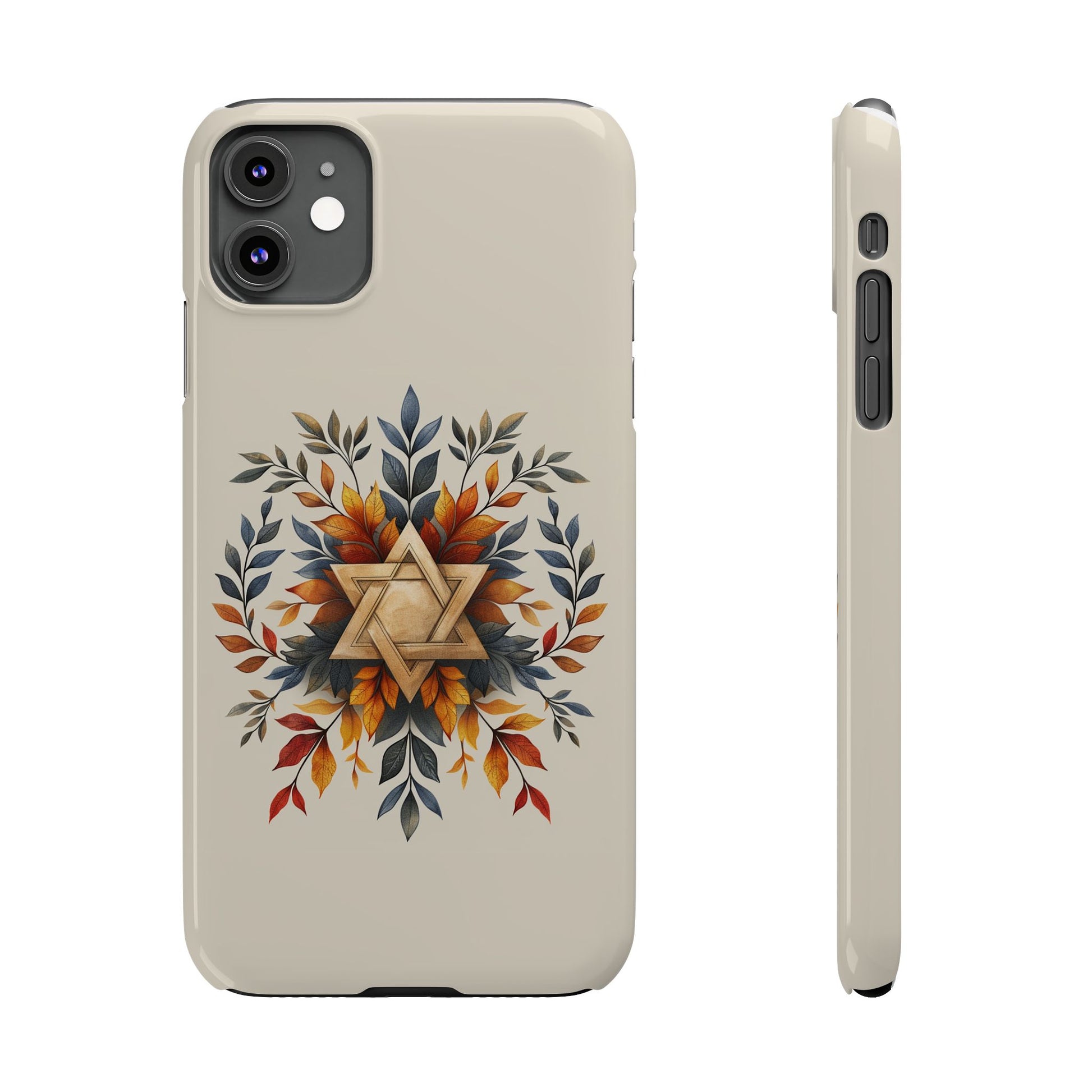 Star of David Wreath Slim Phone Cases - American Zionist