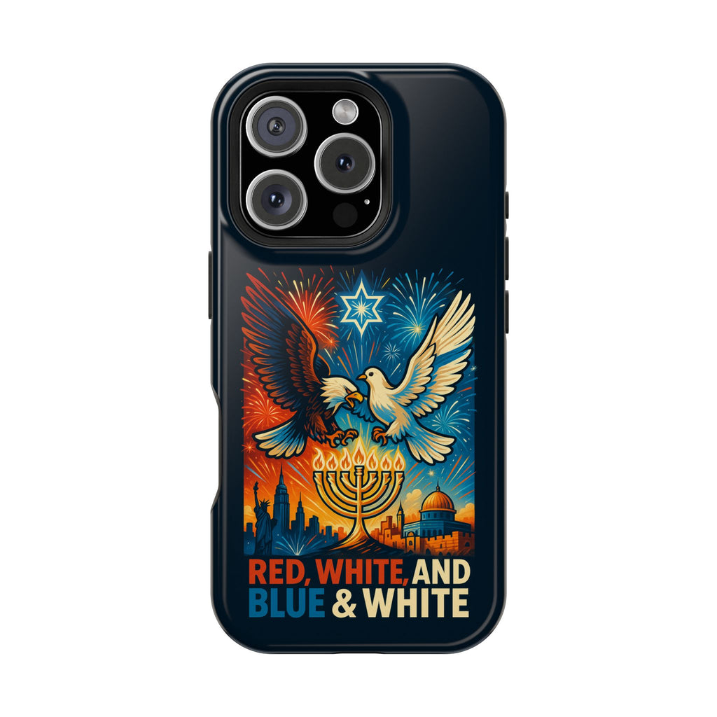 Red White And Blue Magnetic Tough Cases - American Zionist