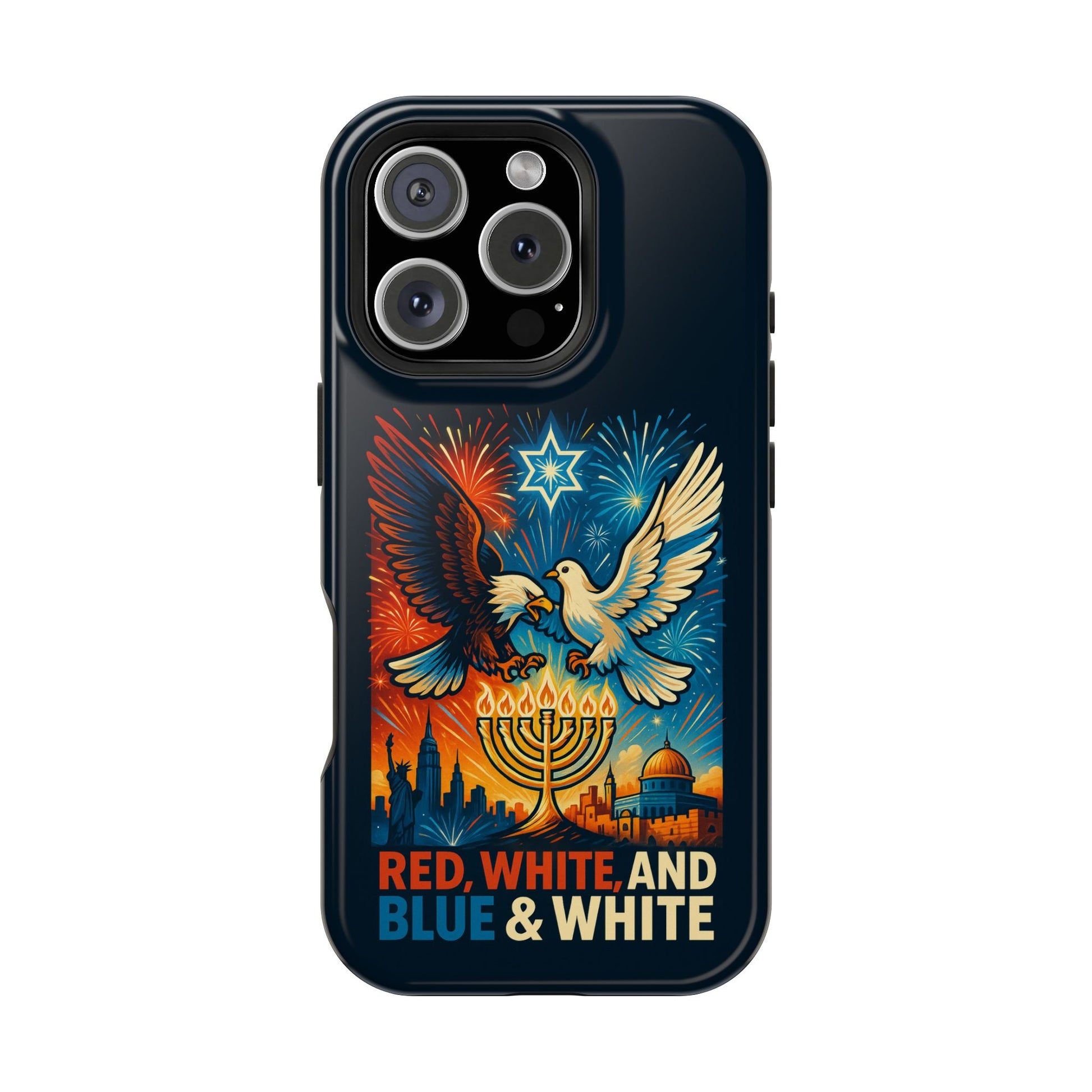 Red White And Blue Magnetic Tough Cases - American Zionist