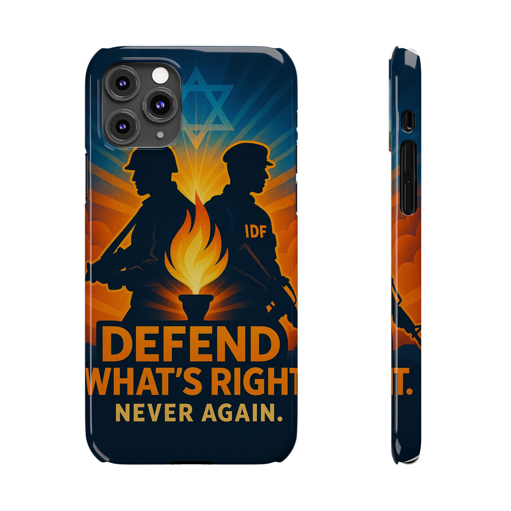 Defend What's Right Slim Phone Cases - American Zionist