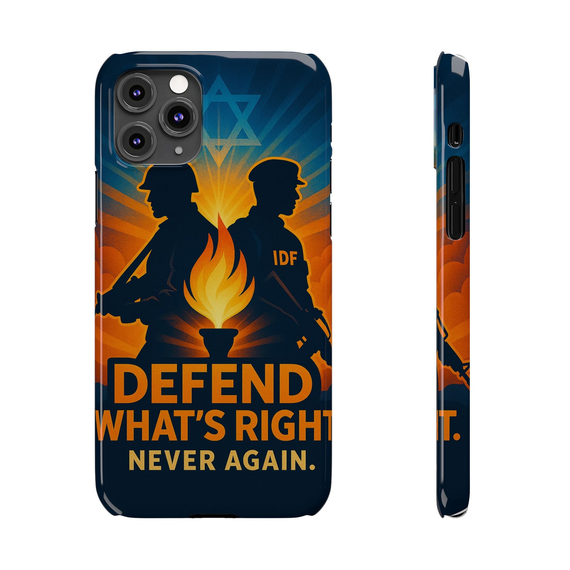 Defend What's Right Slim Phone Cases - American Zionist