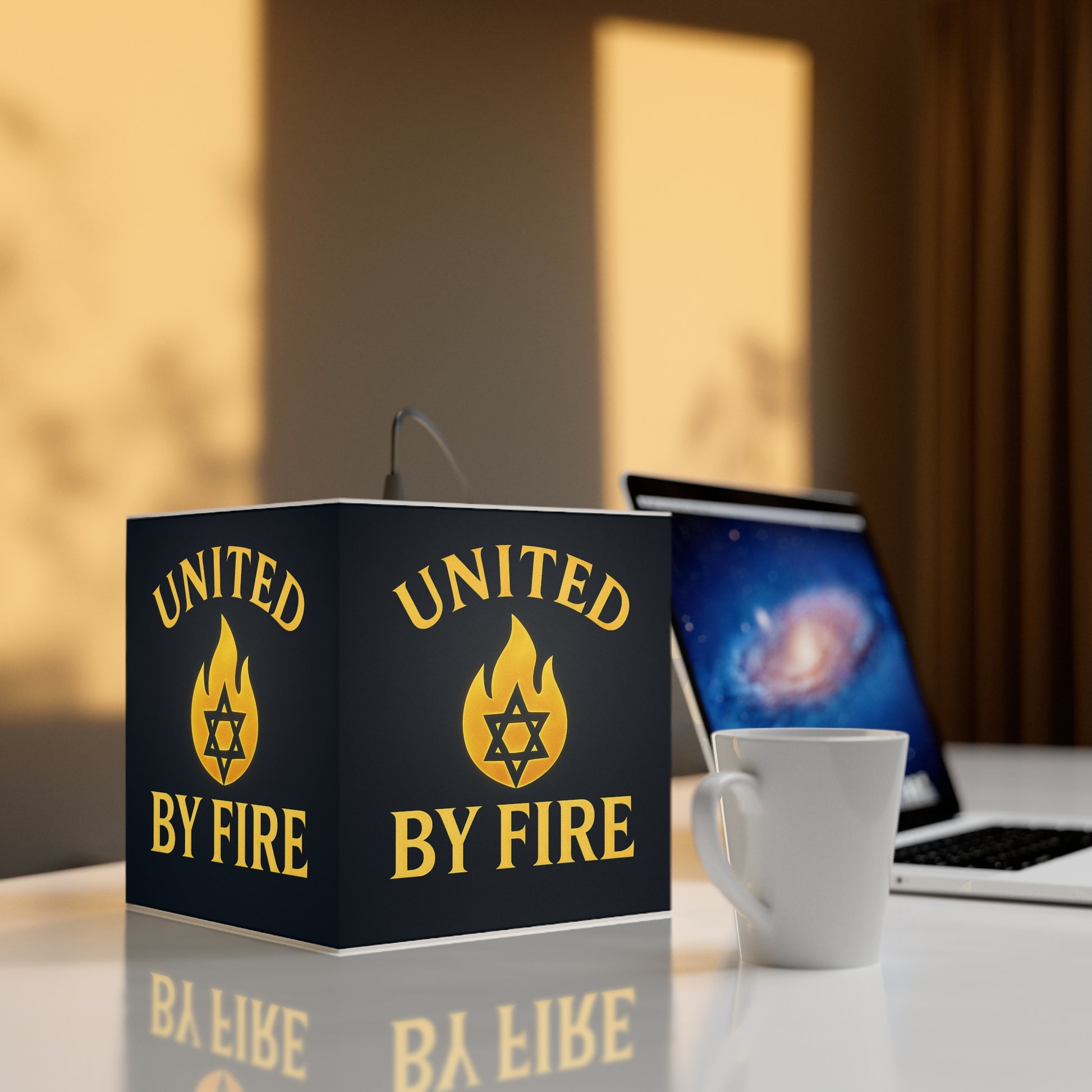 United by Fire Light Cube Lamp - American Zionist