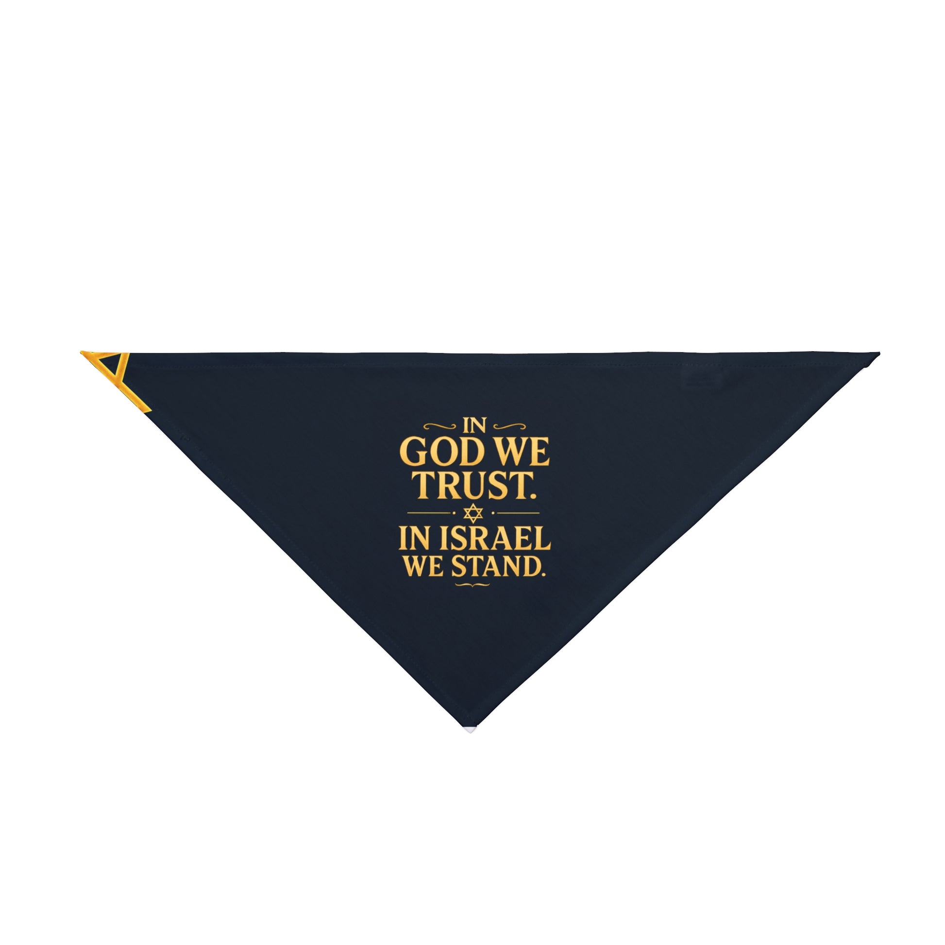 In God We Trust, In Israel We Stand with Stars Pet Bandana - American Zionist