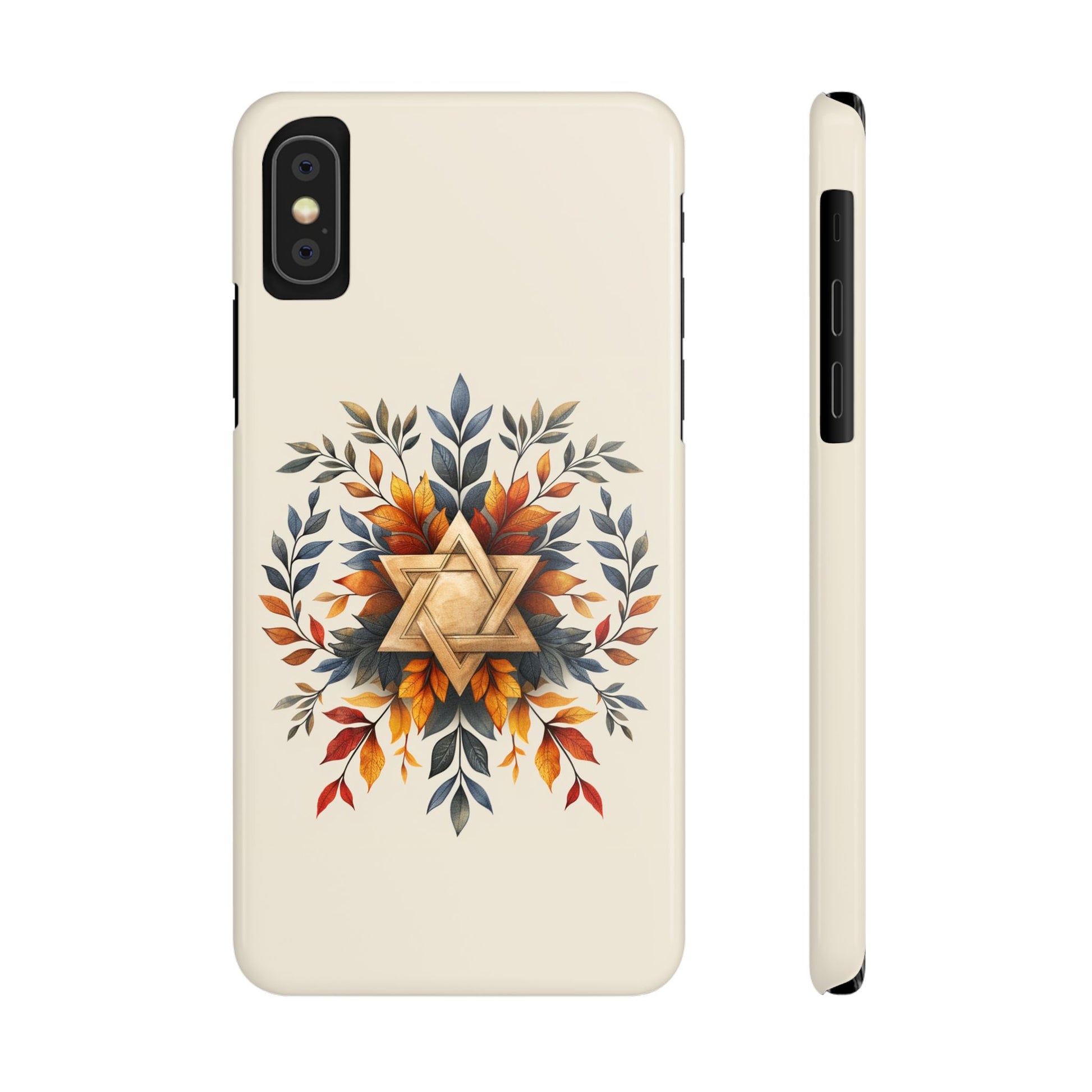 Star of David Wreath Slim Phone Cases - American Zionist