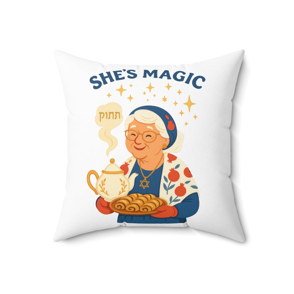 Grandma Magic Spun Polyester Square Pillow - American Zionist