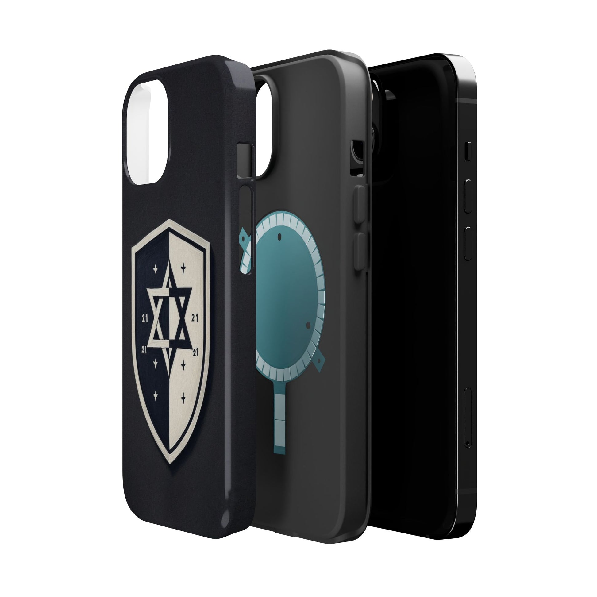 Black and White Shield Magnetic Tough Cases - American Zionist