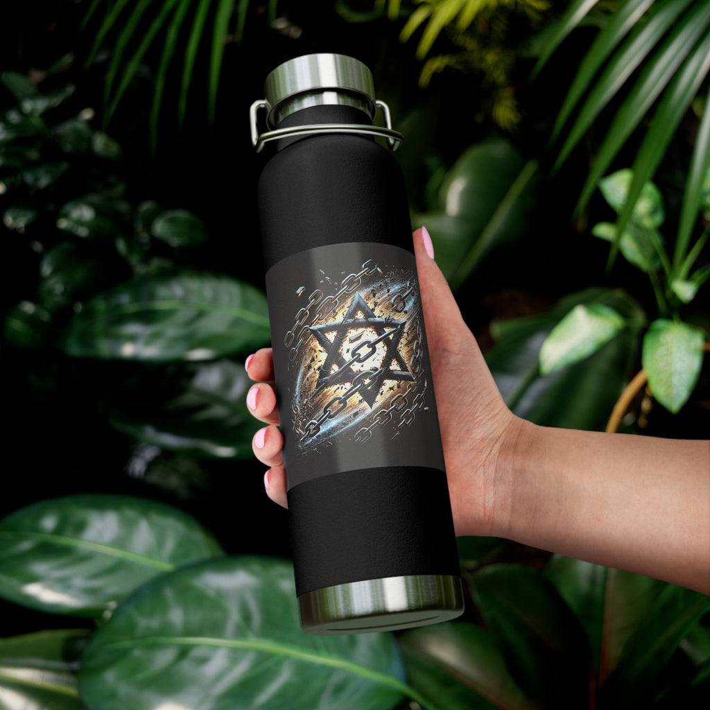 Galaxy Star of David Copper Vacuum Insulated Bottle, 22oz - American Zionist