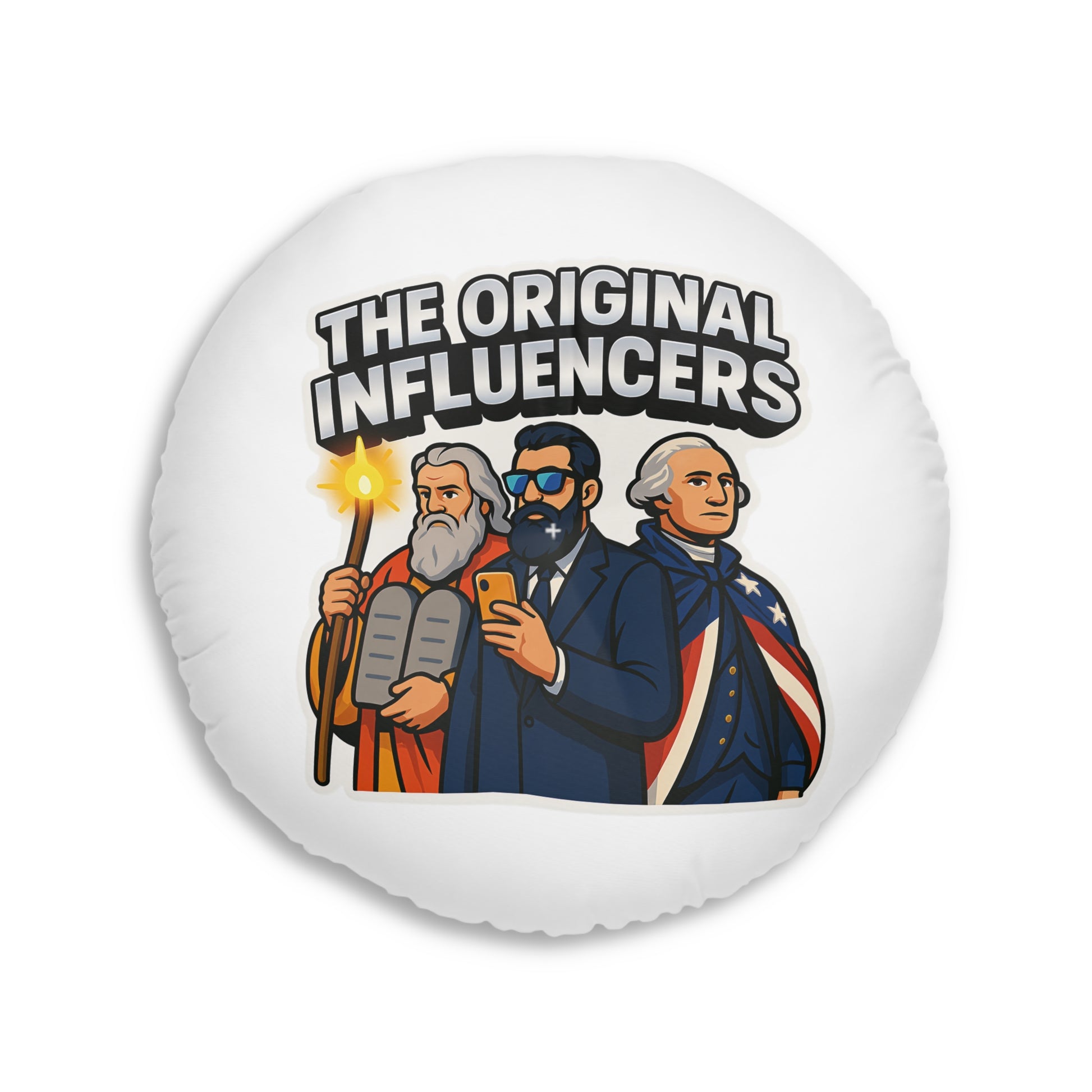 Original Influencers Tufted Floor Pillow, Round - American Zionist