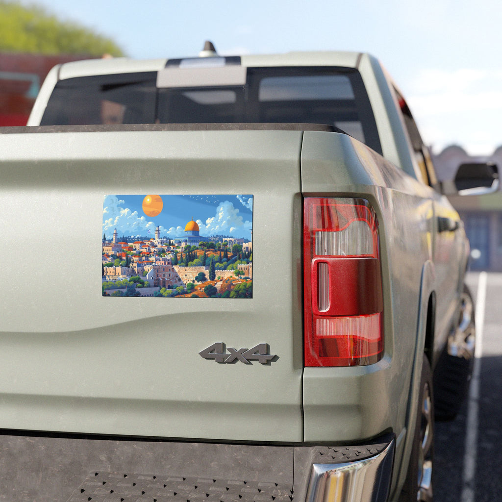 Jerusalem City Skyline Car Magnets - American Zionist