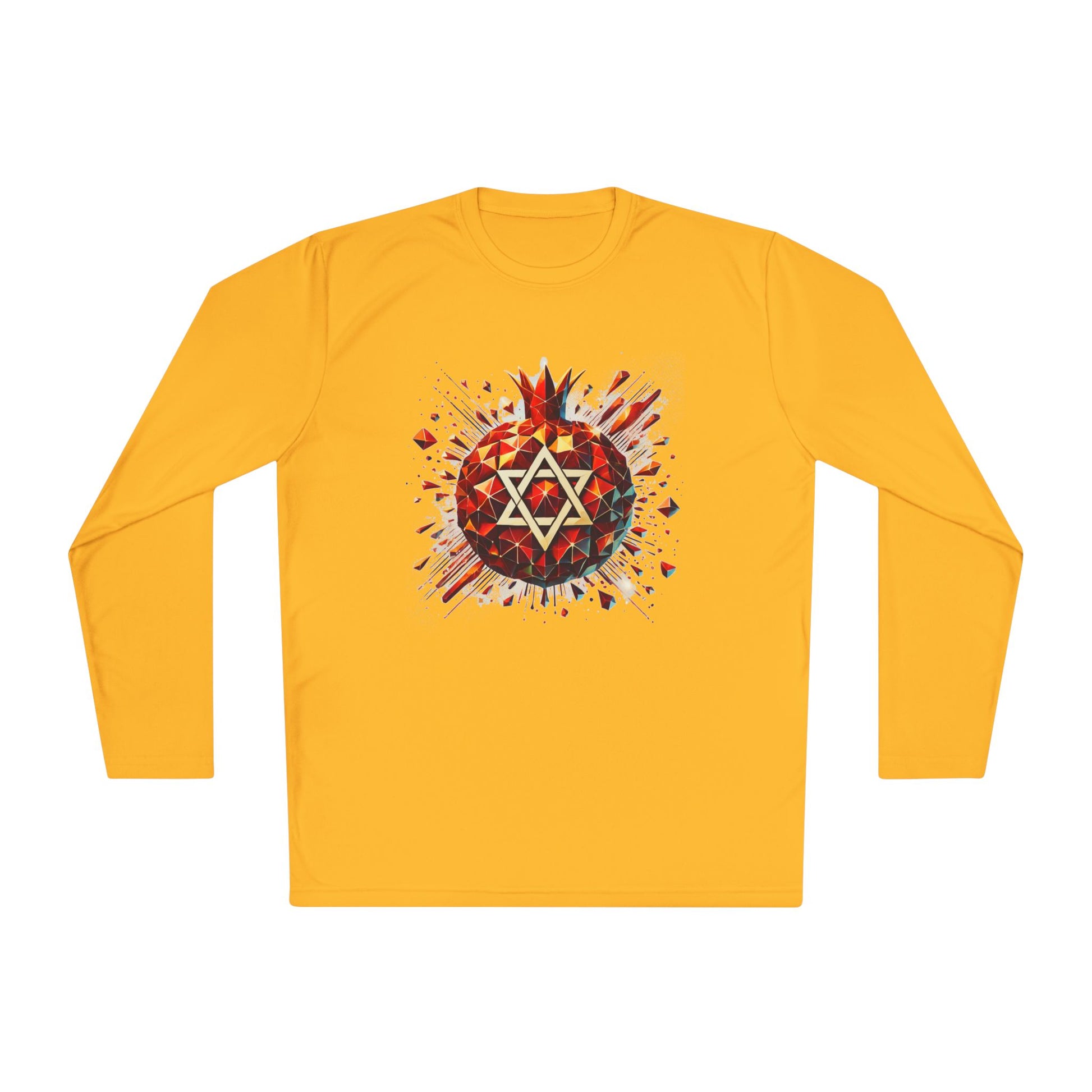 Pomegranate Star of David Unisex Lightweight Long Sleeve Tee - American Zionist