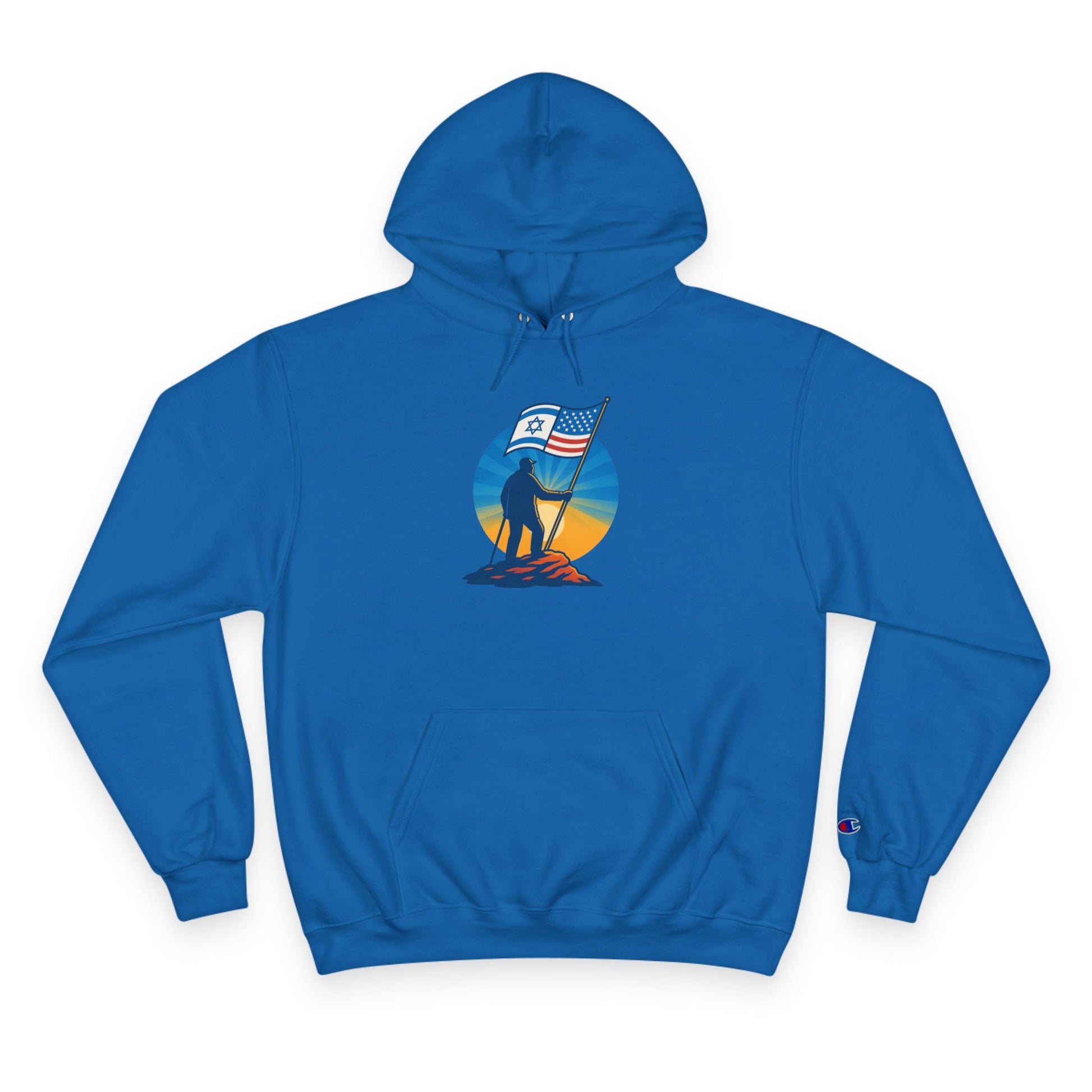 Grandpa Stands Tall Champion Hoodie - American Zionist