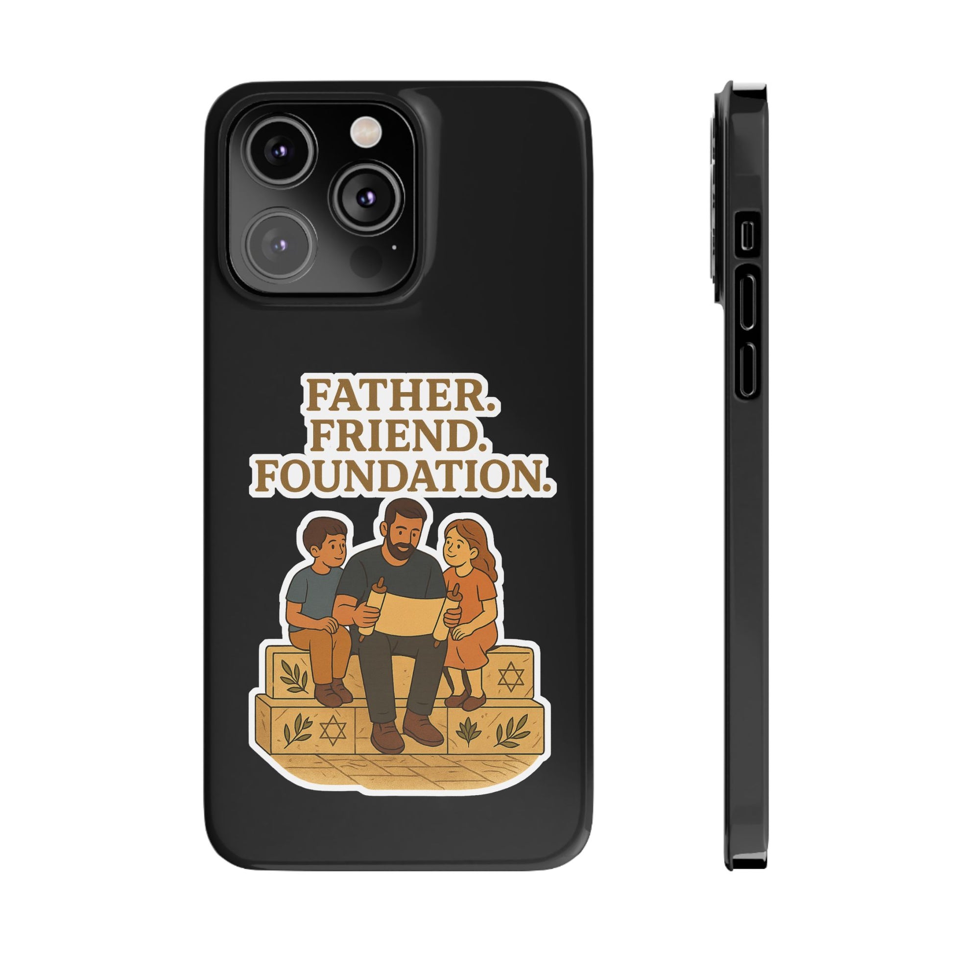 Father Friend Foundation Slim Phone Cases - American Zionist