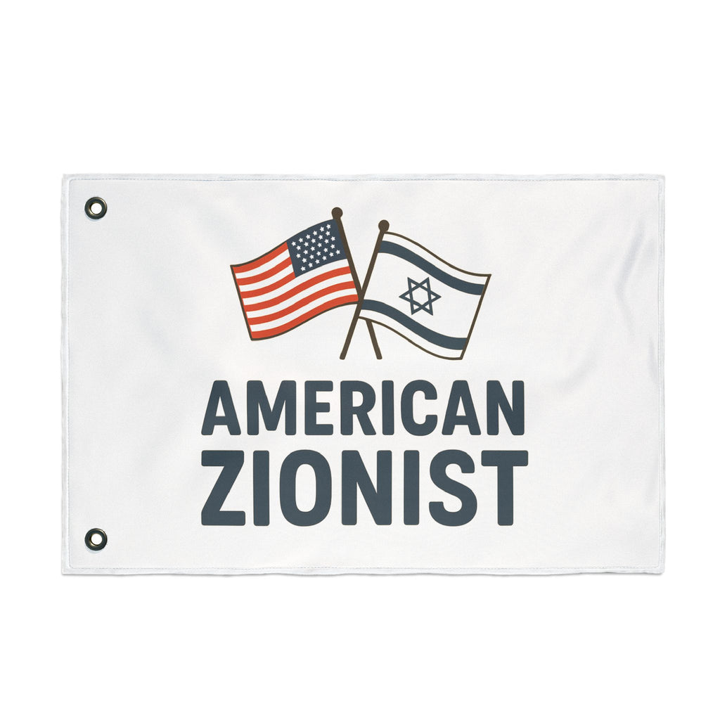 American Zionist: Two Flags Double Sided Flag - American Zionist