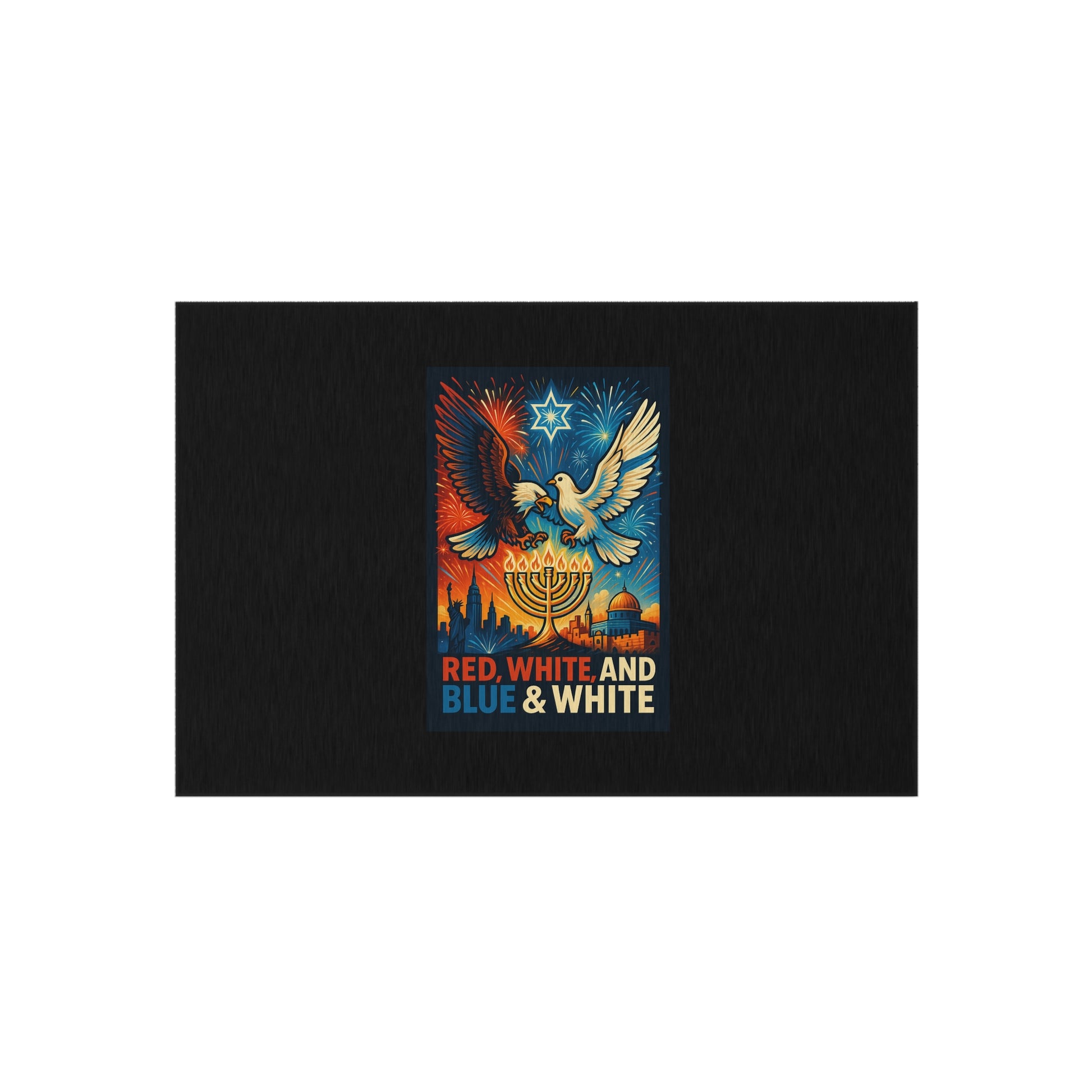 Red White and Blue Outdoor Rug - American Zionist