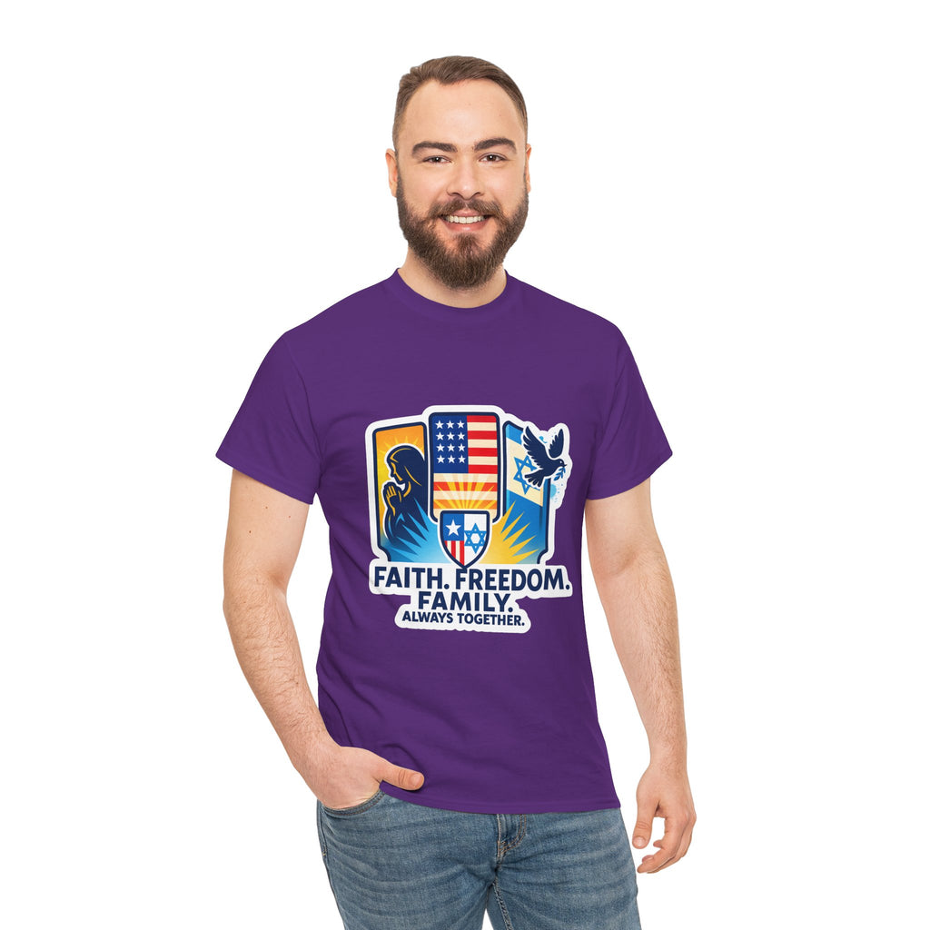 Shield Of Togetherness Unisex Heavy Cotton Tee - American Zionist