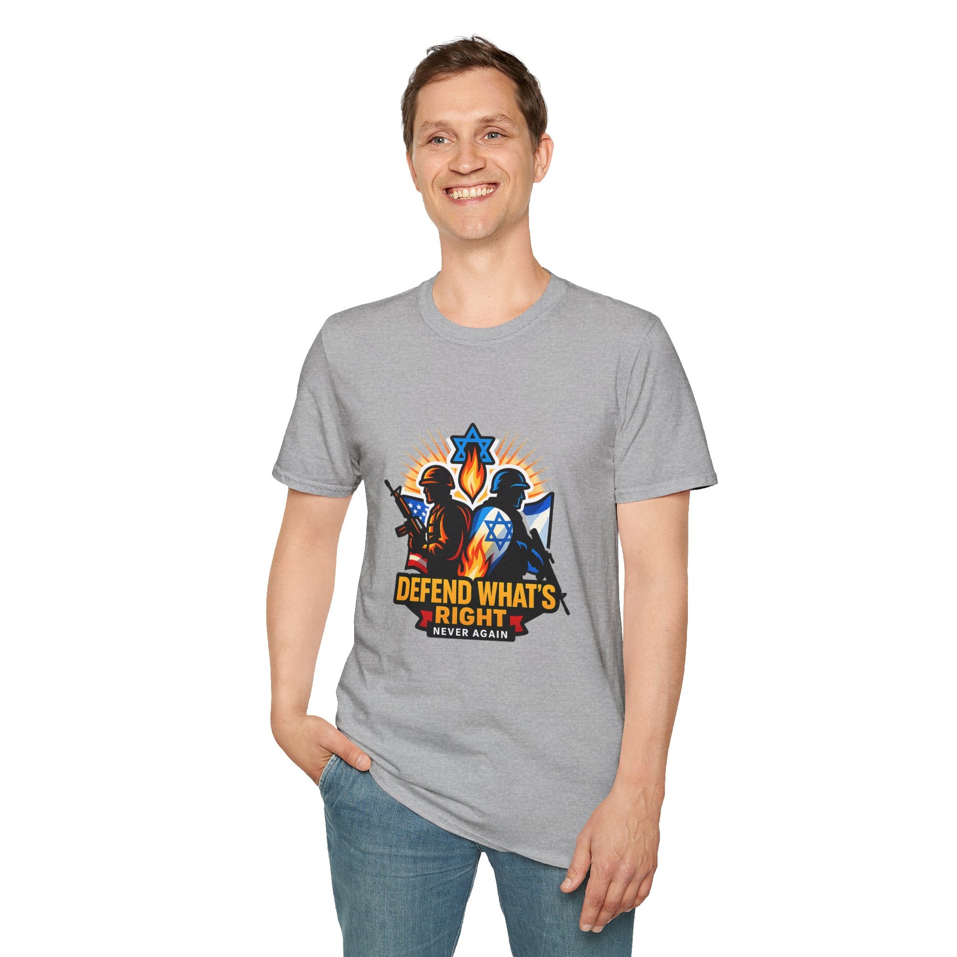 Defend What's Right Unisex Softstyle T-Shirt - American Zionist