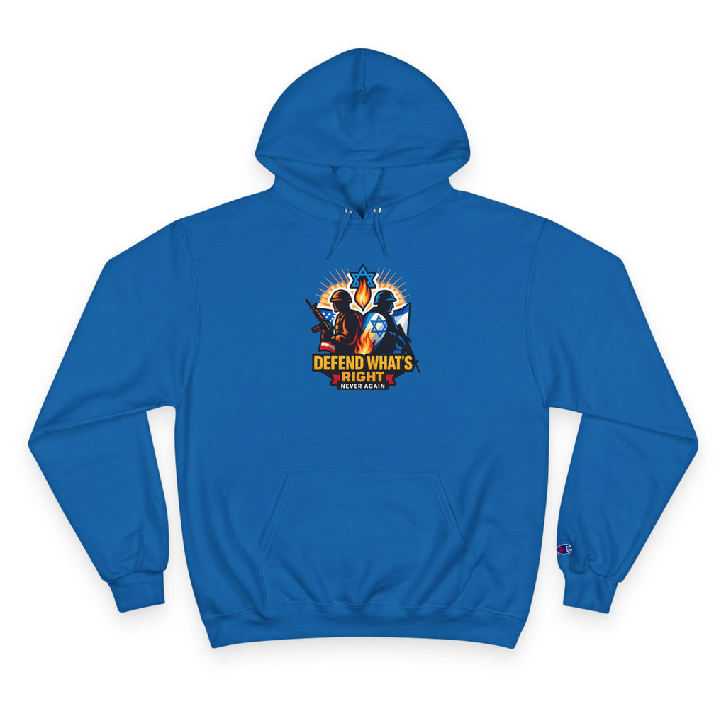 Defend What's Right Champion Hoodie - American Zionist