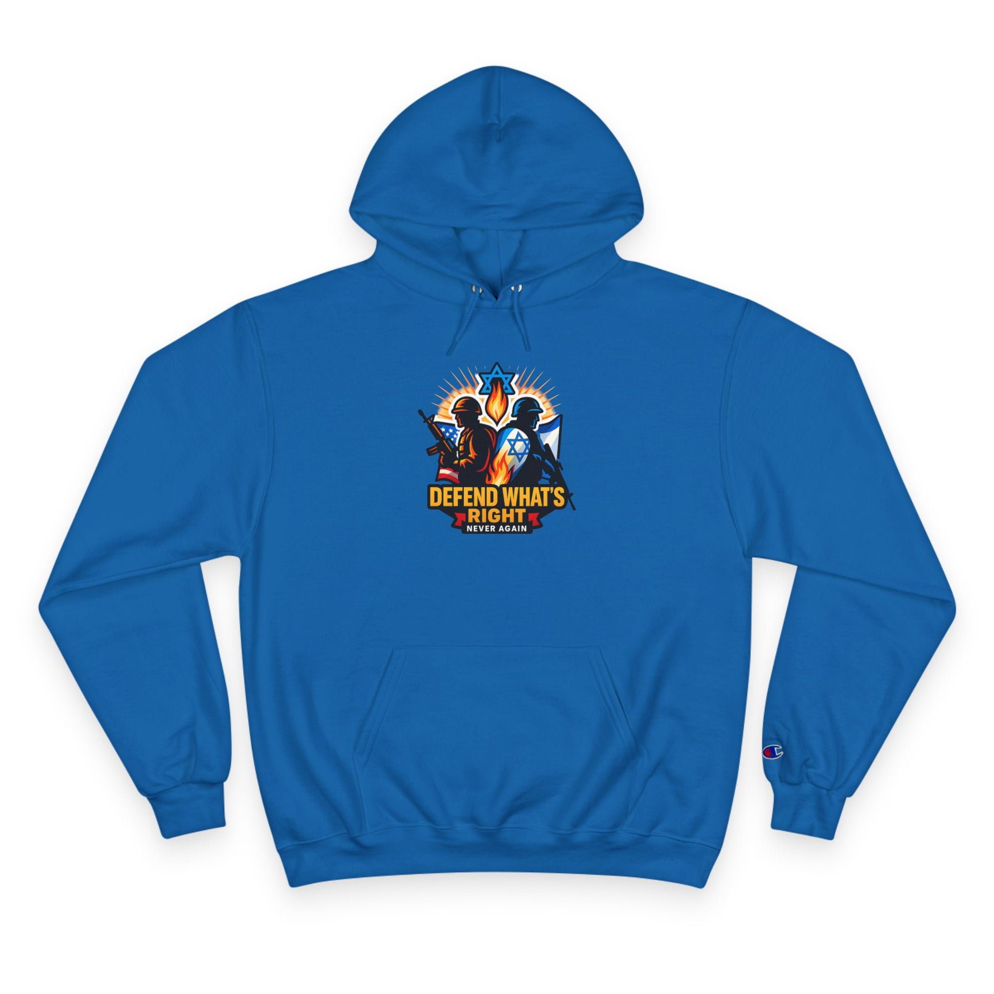 Defend What's Right Champion Hoodie - American Zionist