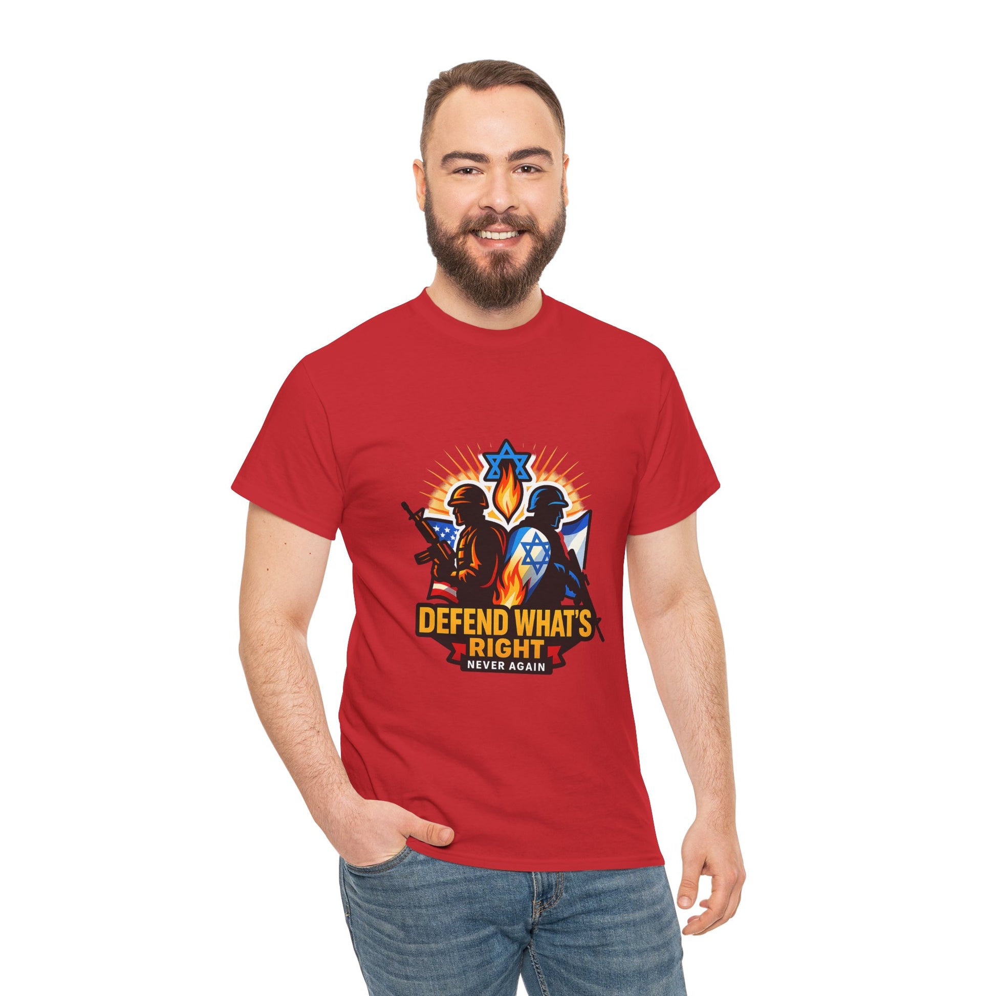 Defend Whats Right Unisex Heavy Cotton Tee - American Zionist