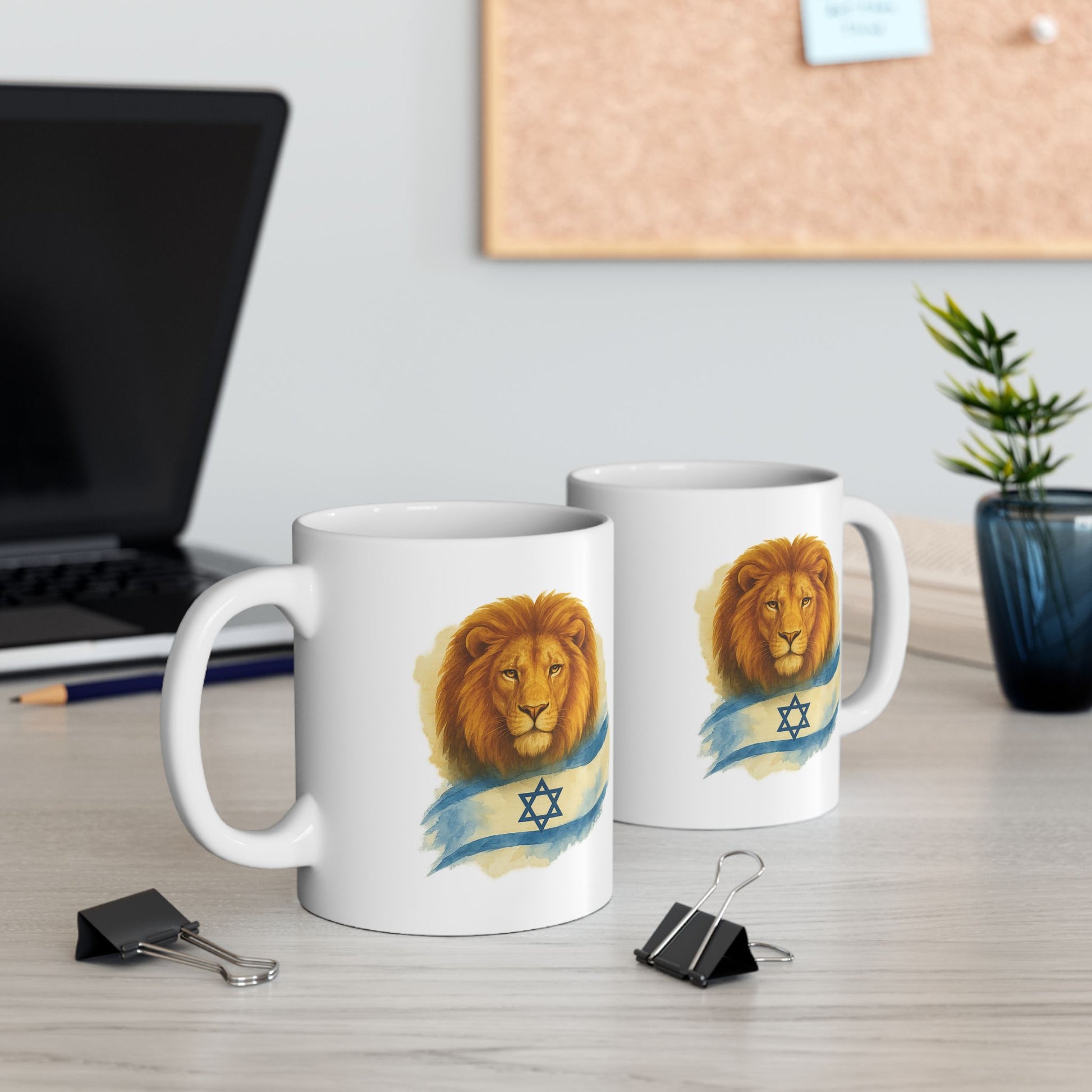 Lion Of Israel Ceramic Mug, (11oz, 15oz) - American Zionist