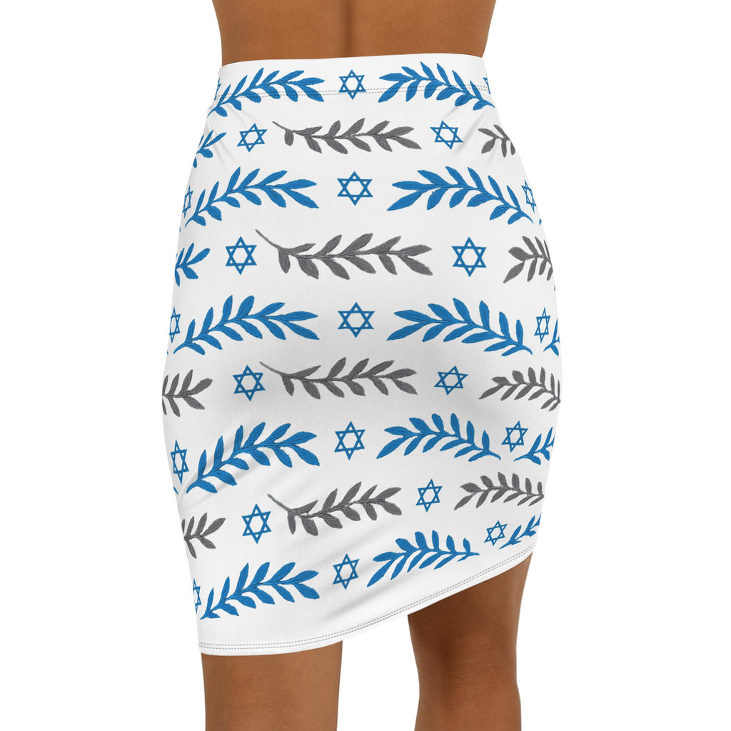 Olive and Shield Women's Mid - Waist Pencil Skirt (AOP) - American Zionist