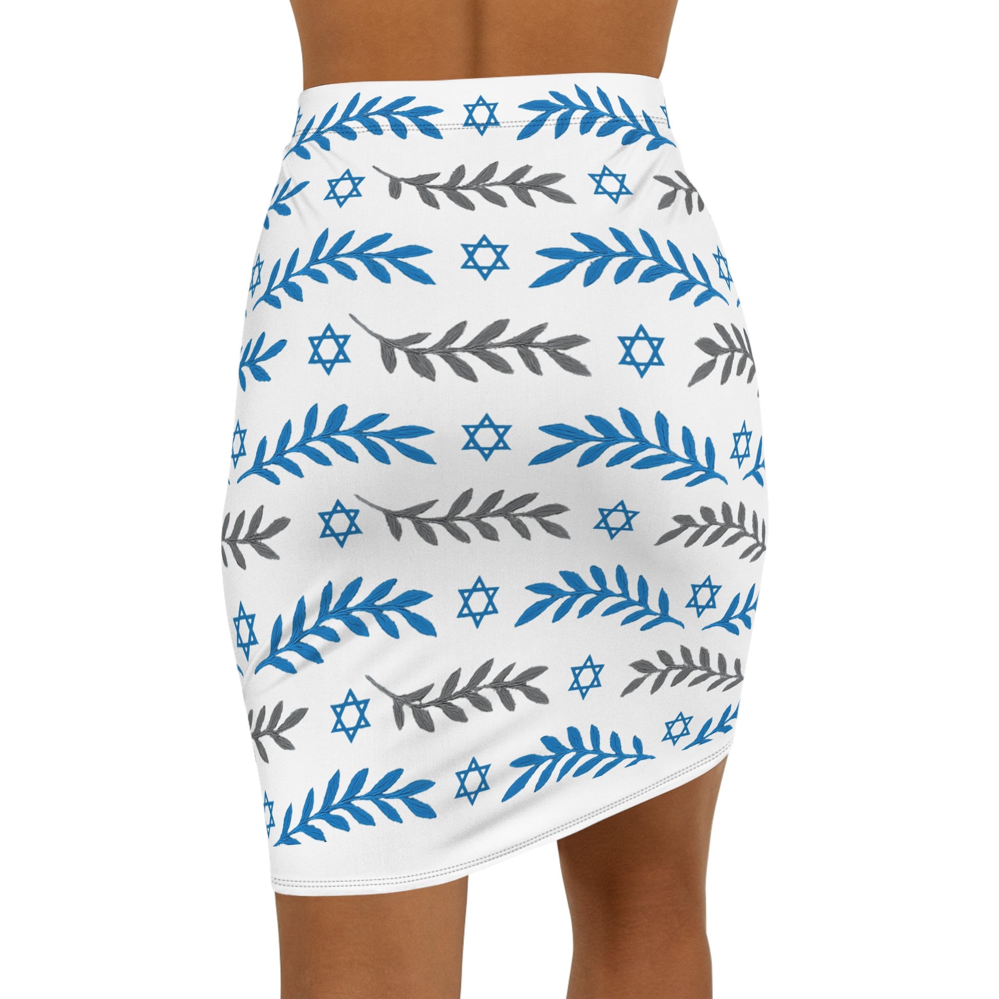 Olive and Shield Women's Mid - Waist Pencil Skirt (AOP) - American Zionist