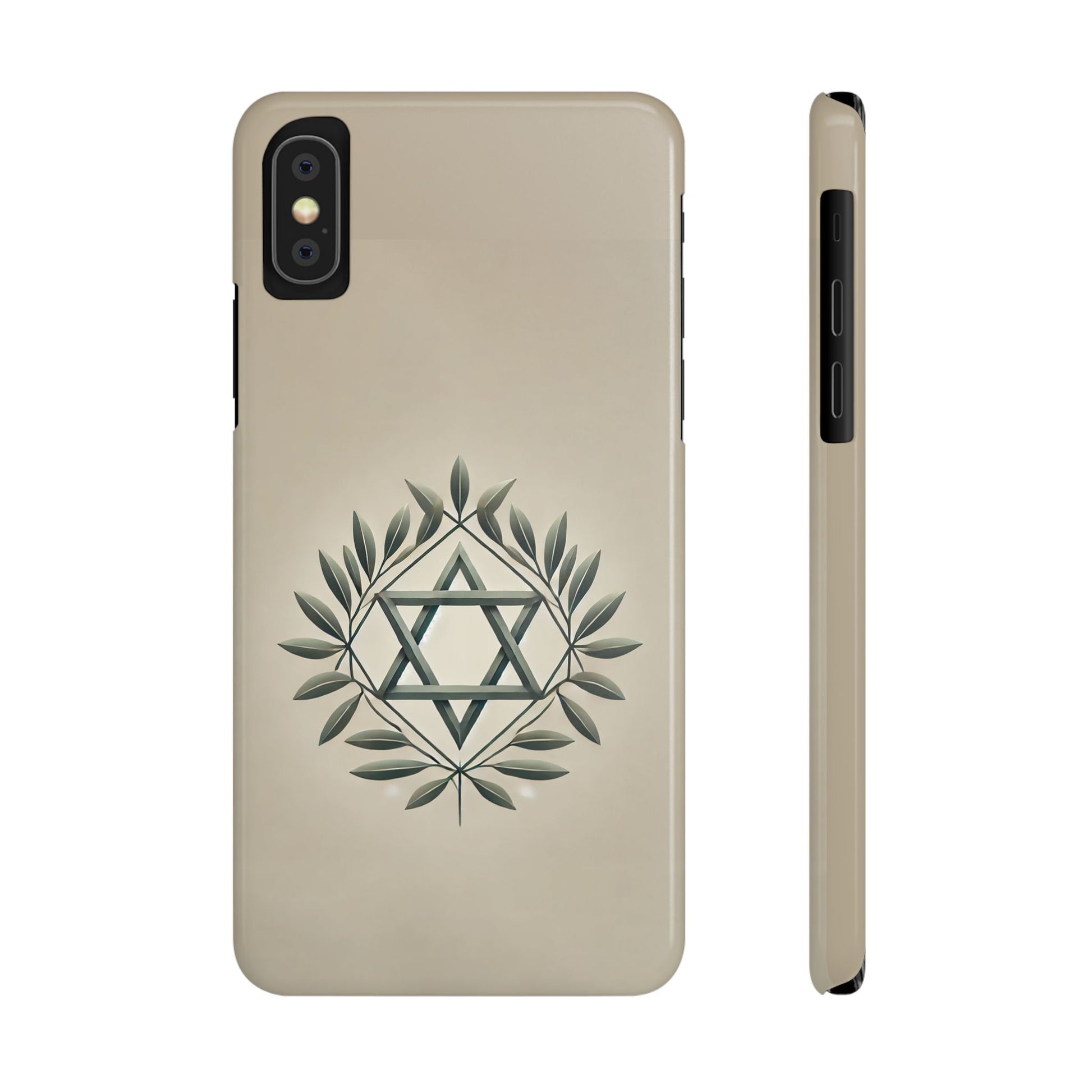 Olive and Star of David Slim Phone Cases - American Zionist