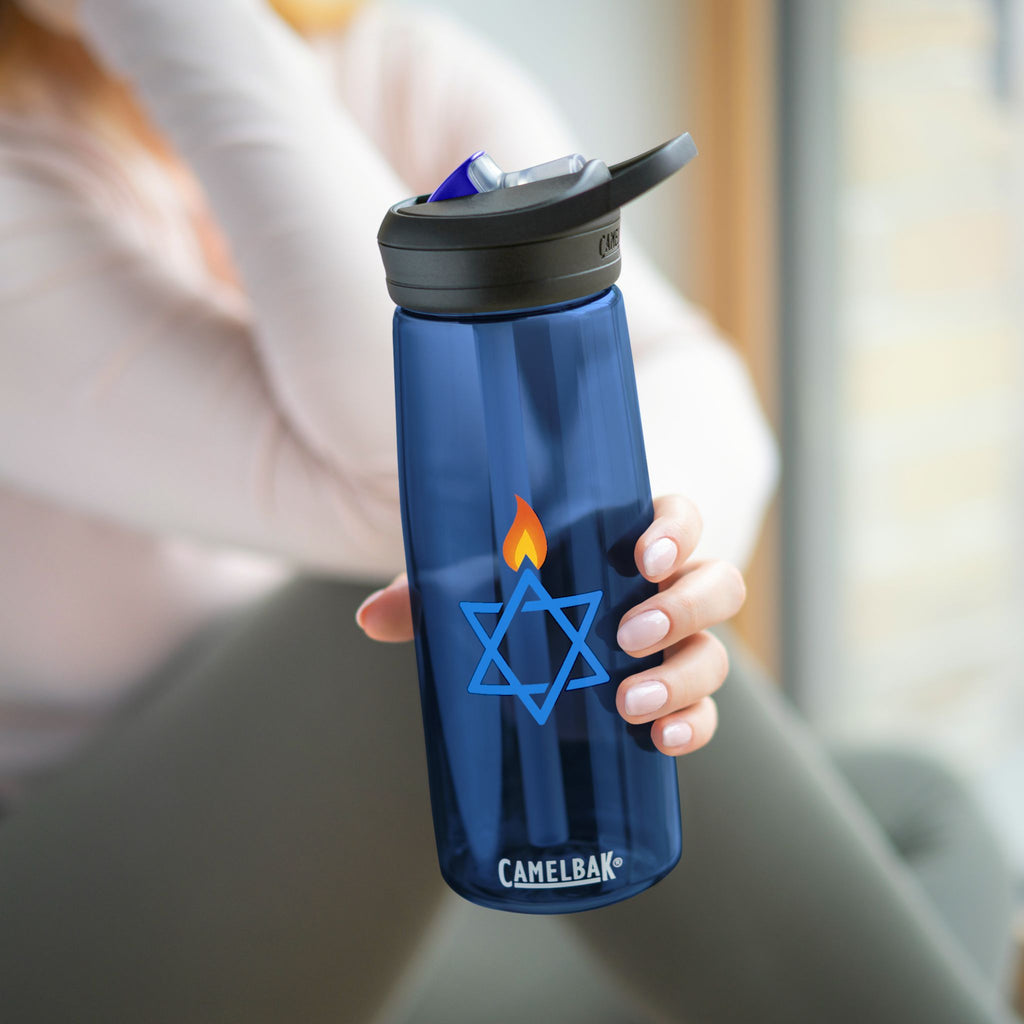 Fire Stars Of David Water Bottle, 20oz\25oz - American Zionist