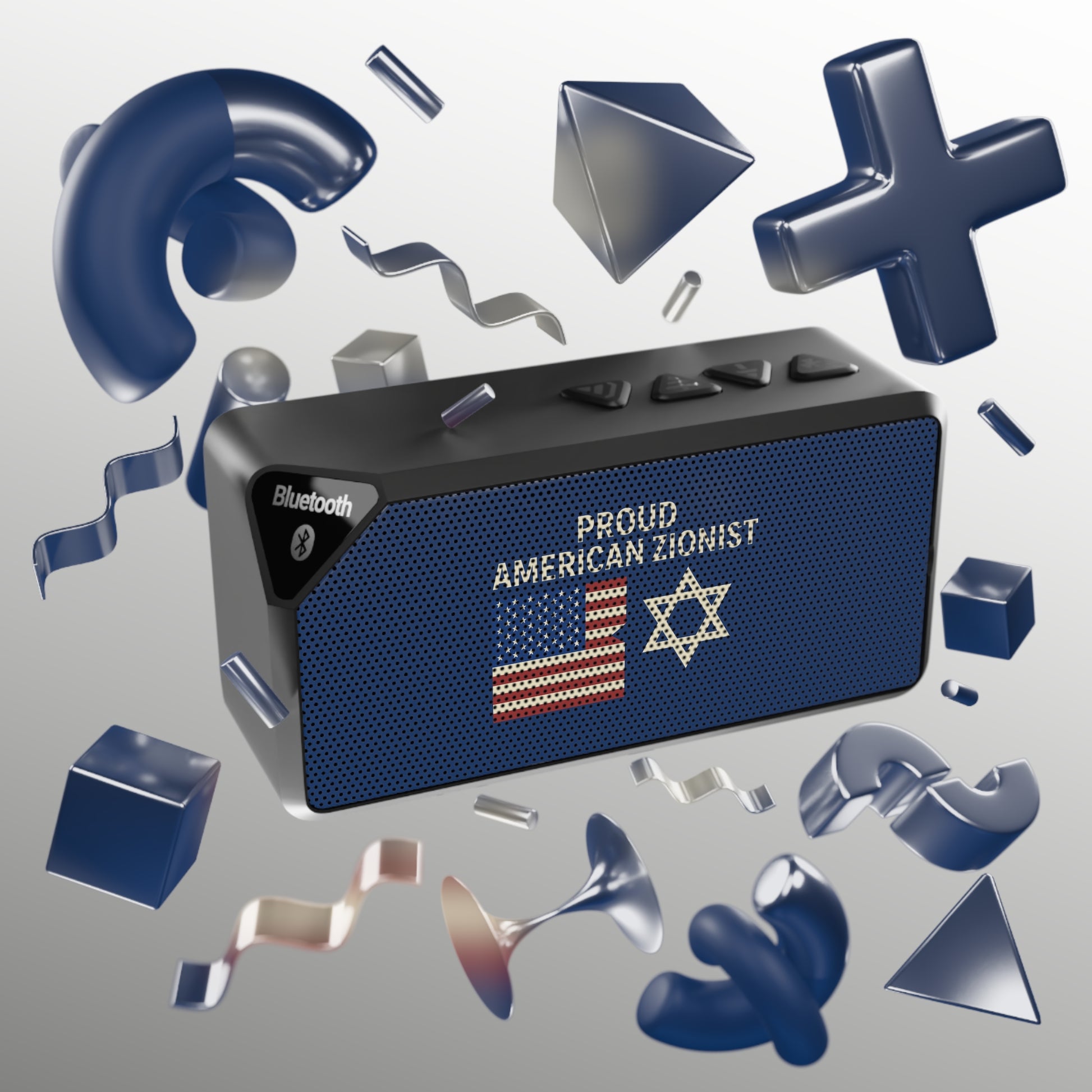 Blue Proud American Zionist Jabba Bluetooth Speaker - American Zionist