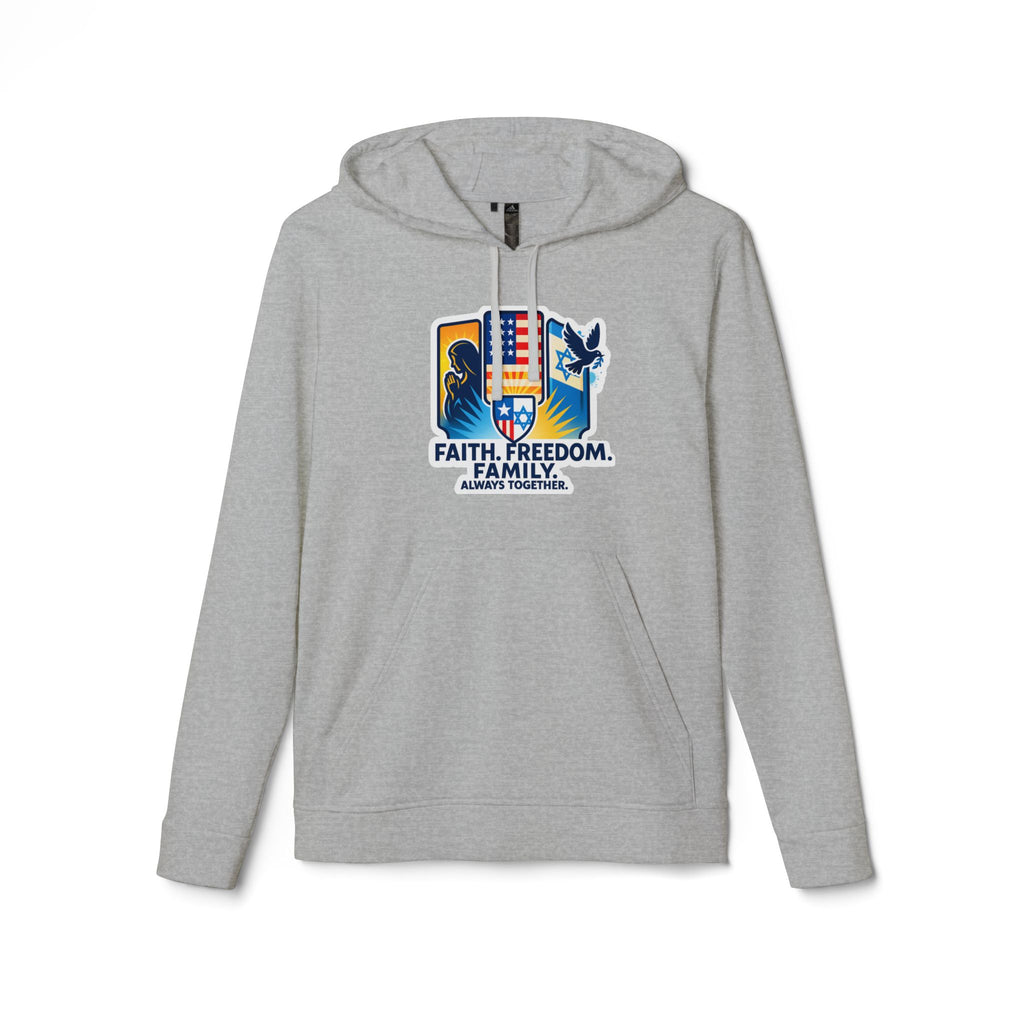 Faith Freedom Family adidas Unisex Fleece Hoodie - American Zionist