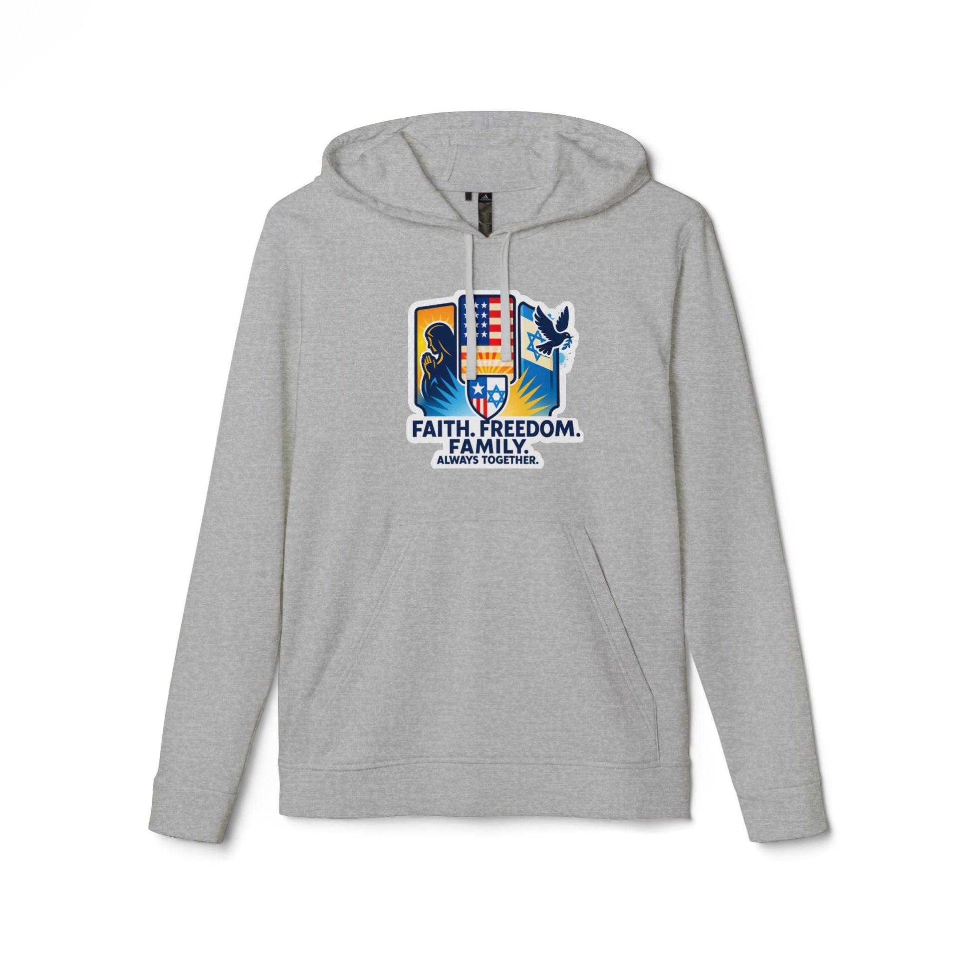 Faith Freedom Family adidas Unisex Fleece Hoodie - American Zionist