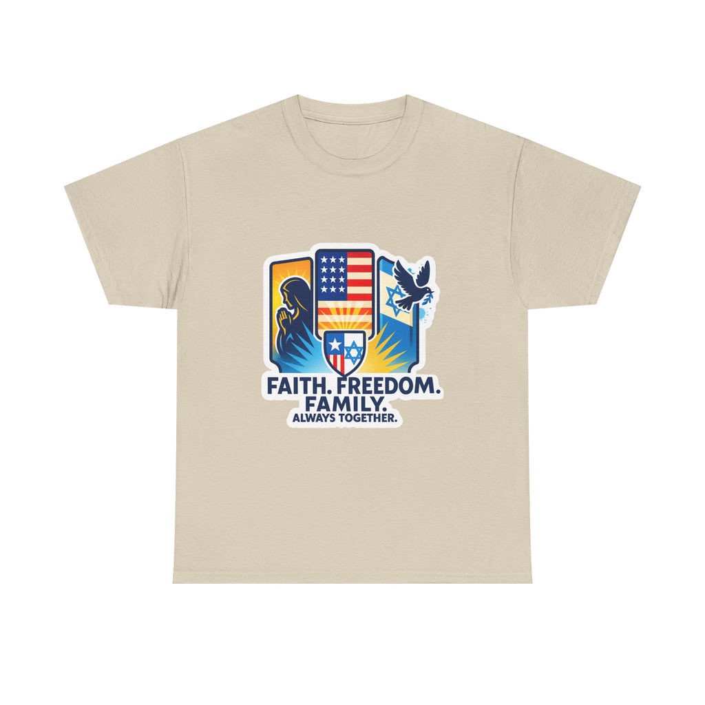 Shield Of Togetherness Unisex Heavy Cotton Tee - American Zionist