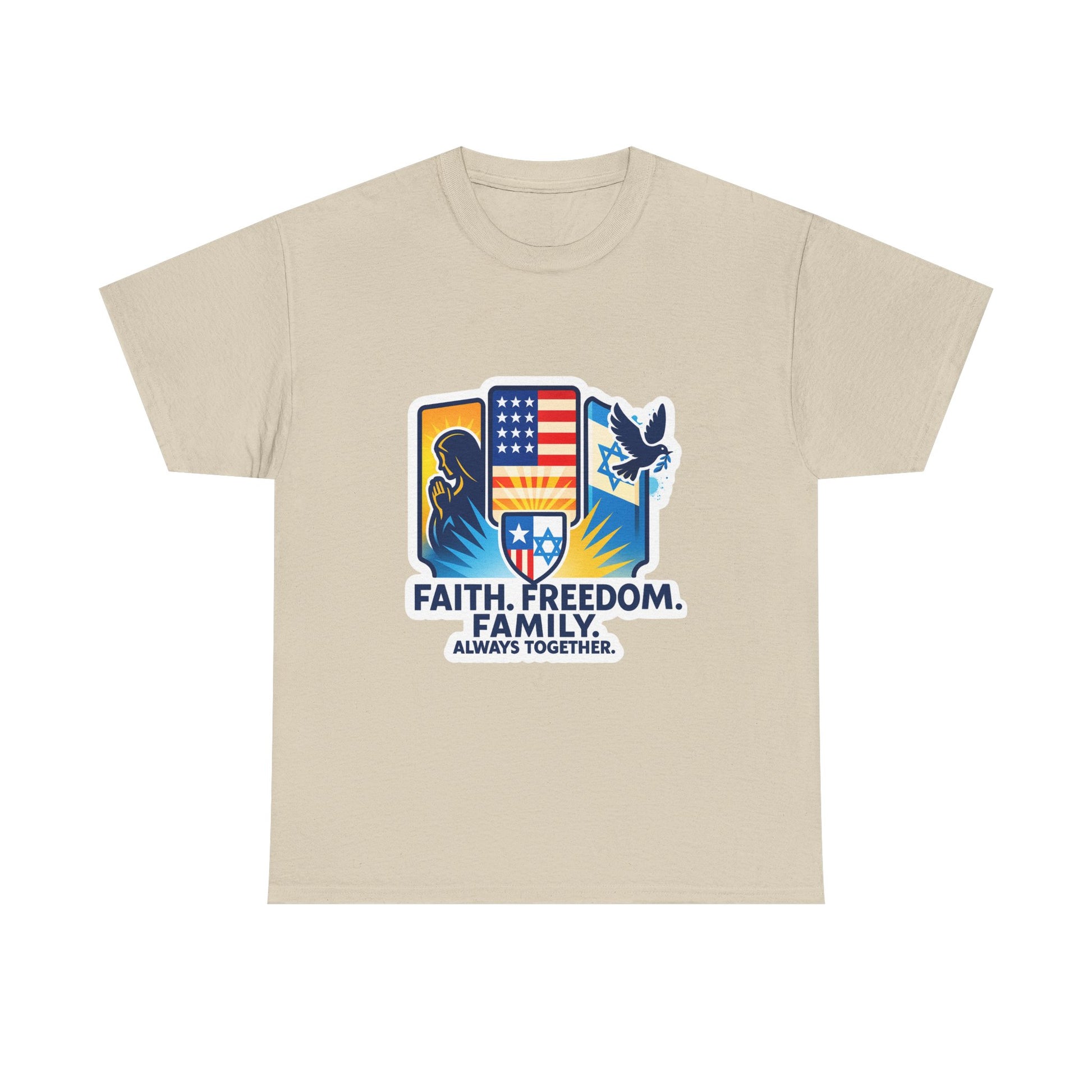 Shield Of Togetherness Unisex Heavy Cotton Tee - American Zionist