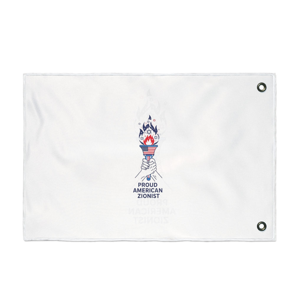 Proud American Zionist Torch Double Sided Flag - American Zionist