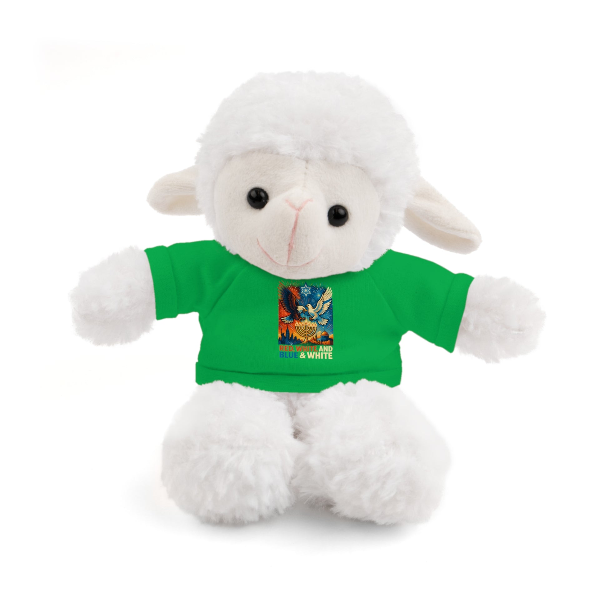 Red White and Blue Stuffed Animals with Tee - American Zionist