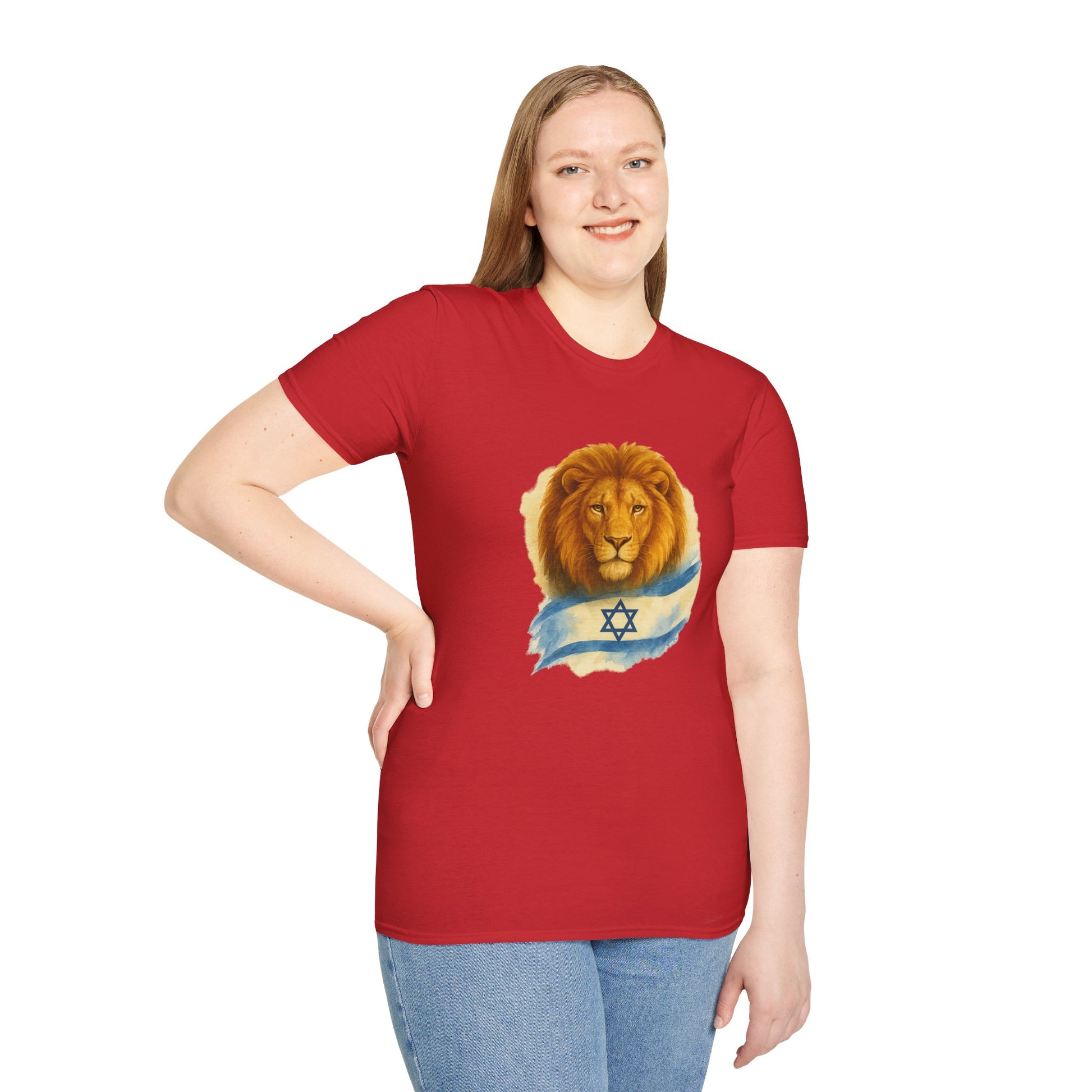 Lion Of Israel Unisex Softstyle T-Shirt - American Zionist