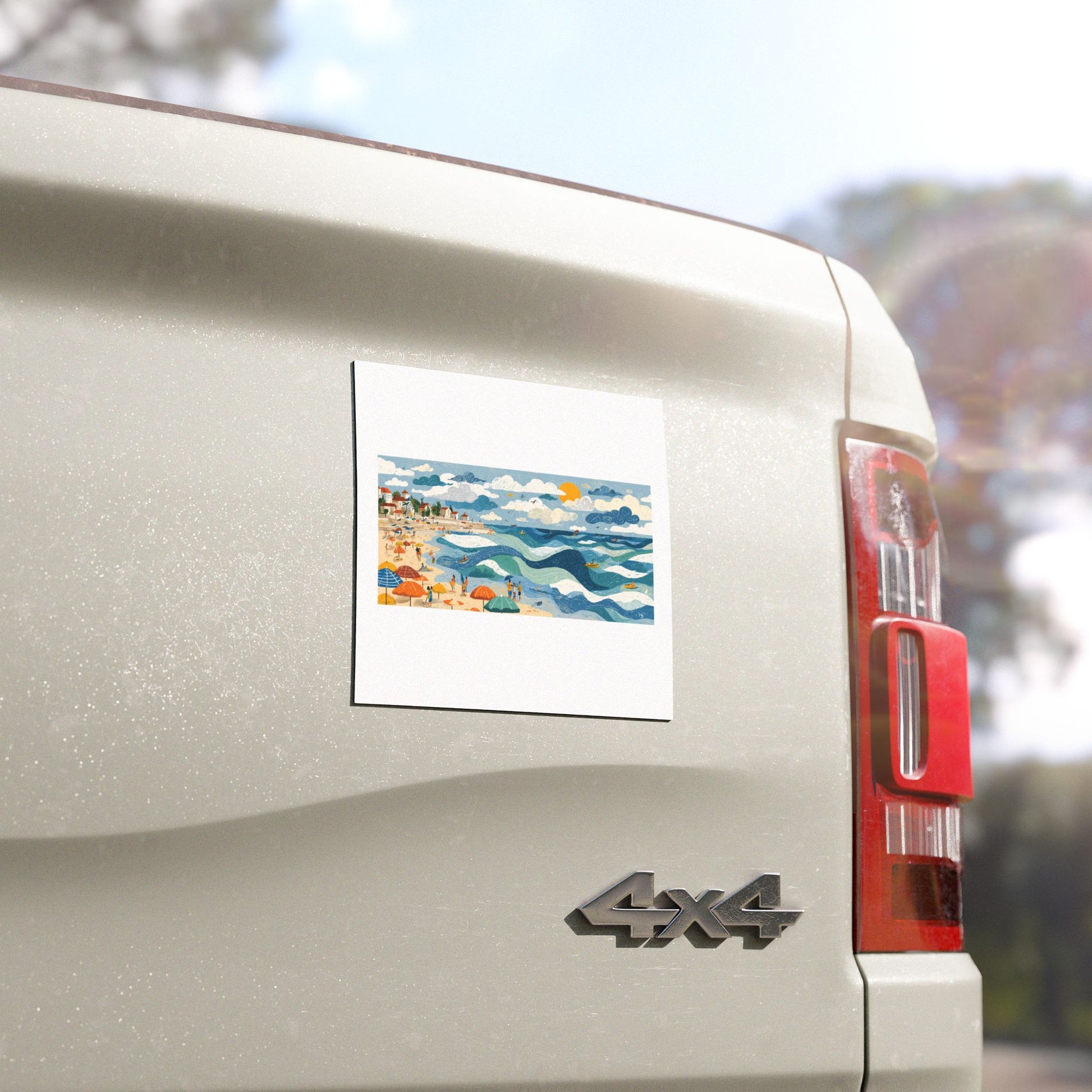 Tel Aviv Beach Car Magnets - American Zionist