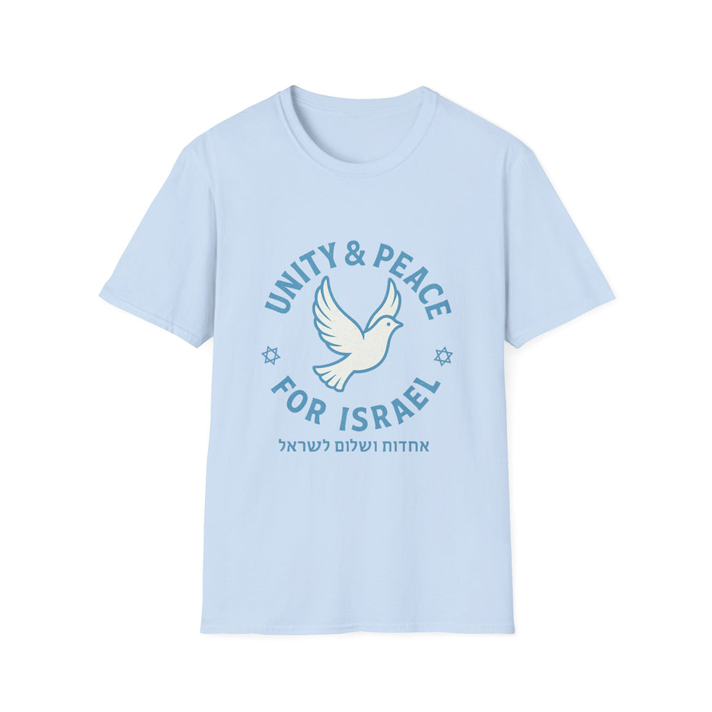 Unity Peace For Israel Unisex Softstyle T-Shirt - American Zionist