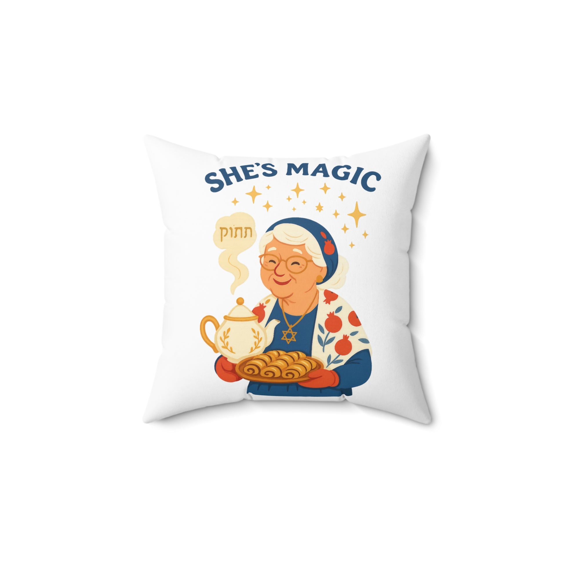Grandma Magic Spun Polyester Square Pillow - American Zionist