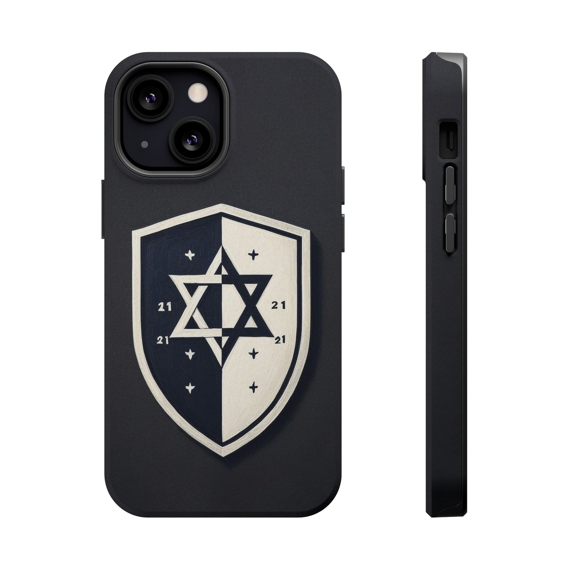 Black and White Shield Magnetic Tough Cases - American Zionist