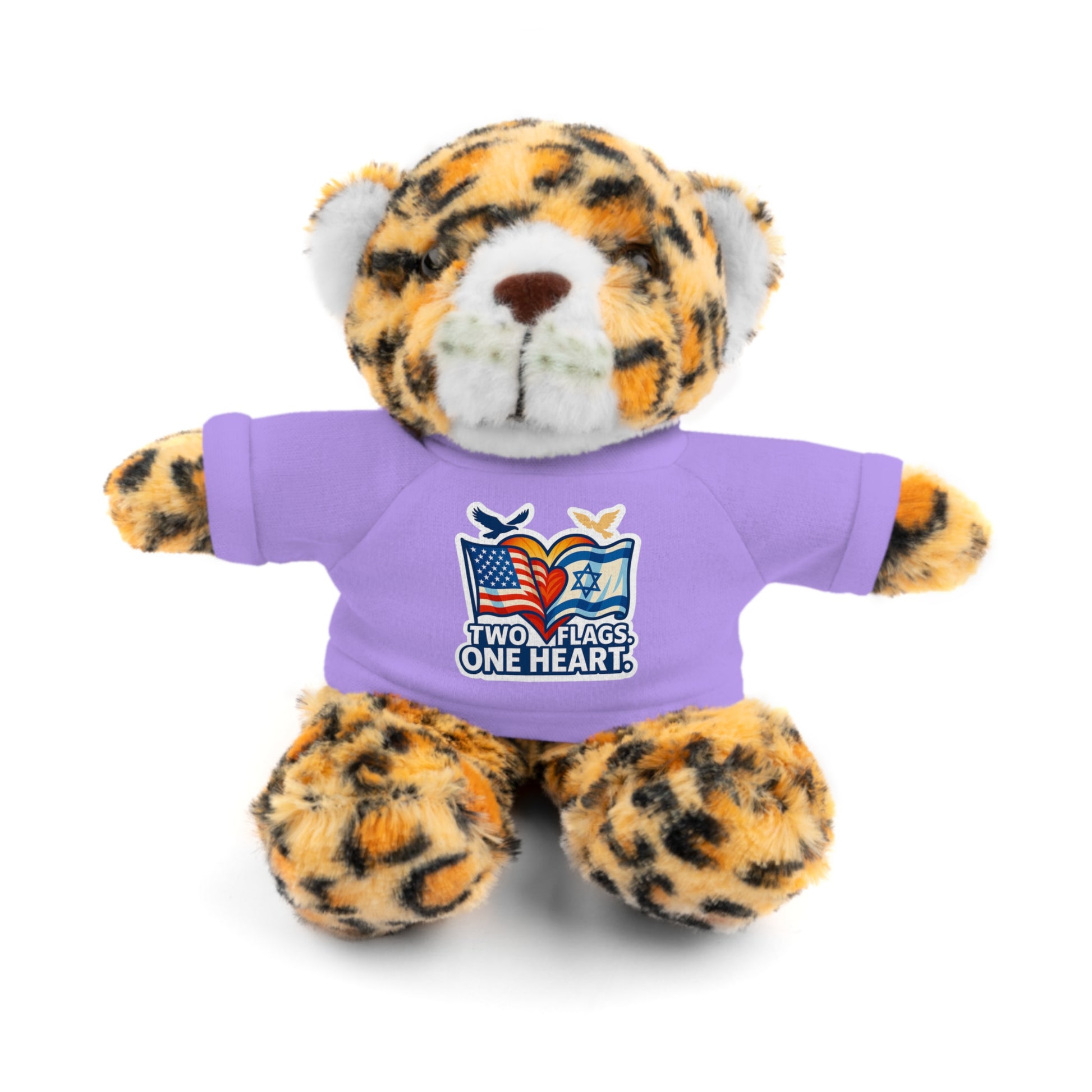 Two Flags. One Heart Stuffed Animals with Tee - American Zionist