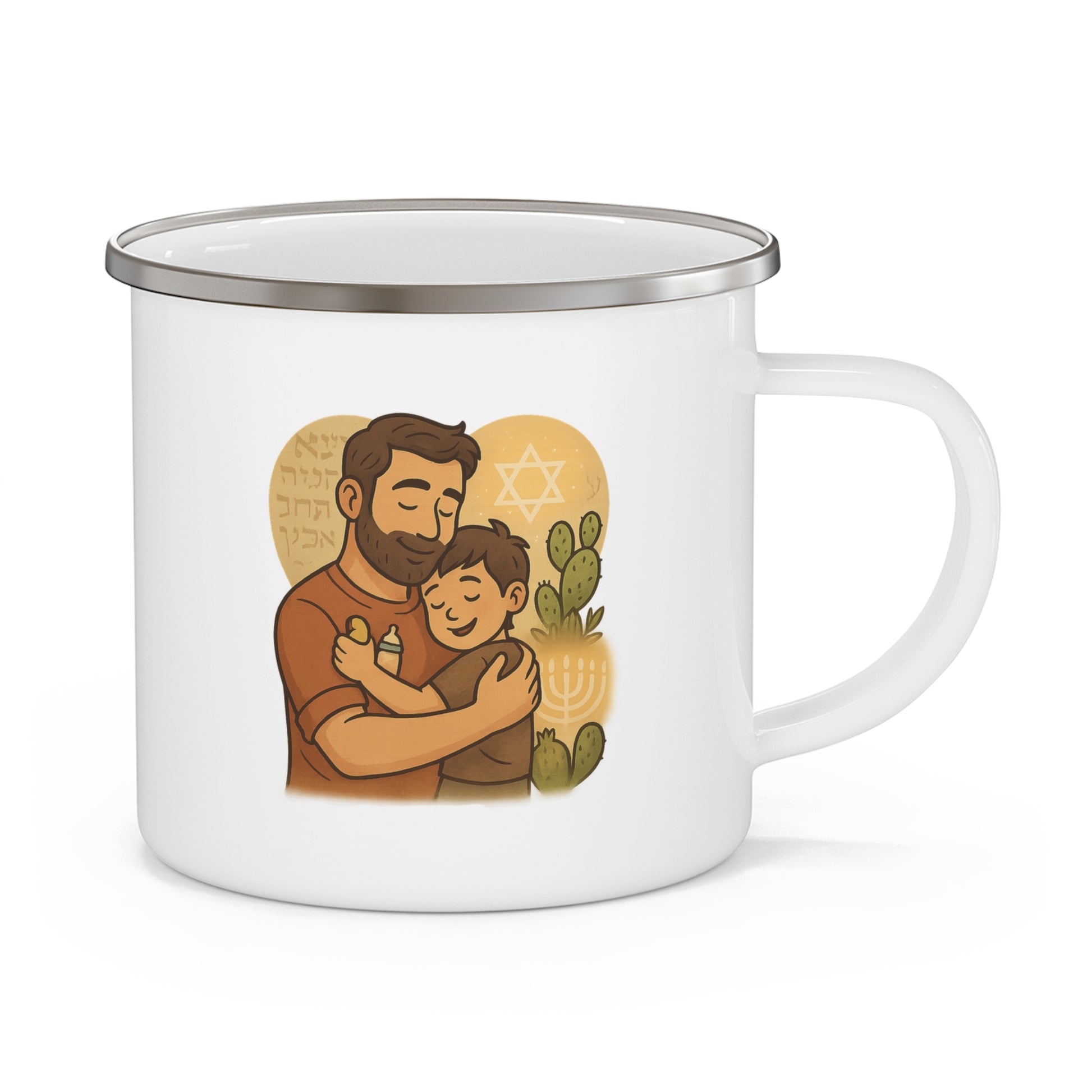 Dad Love Enamel Camping Mug - American Zionist