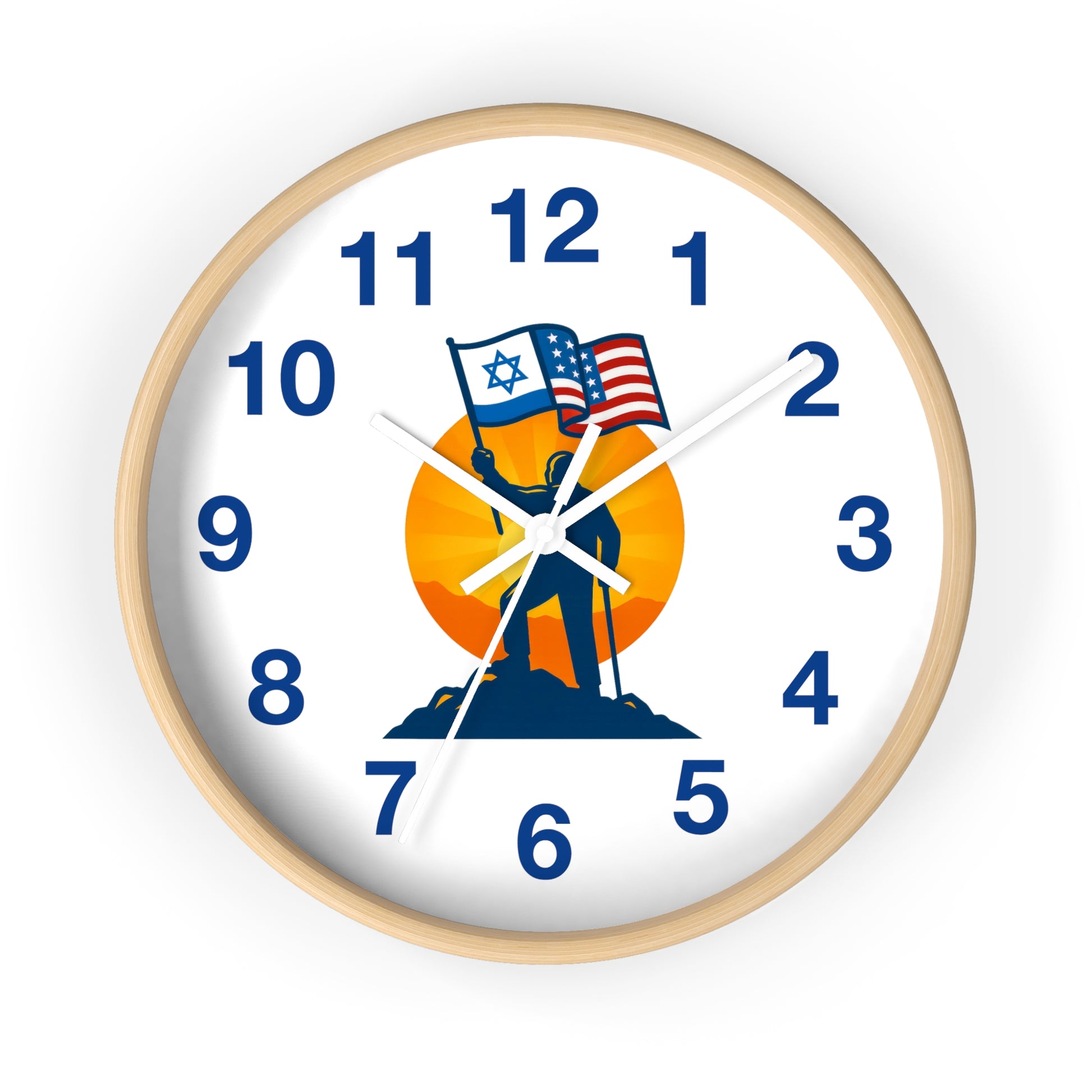 Grandpa Stands for Freedom Wall Clock - American Zionist